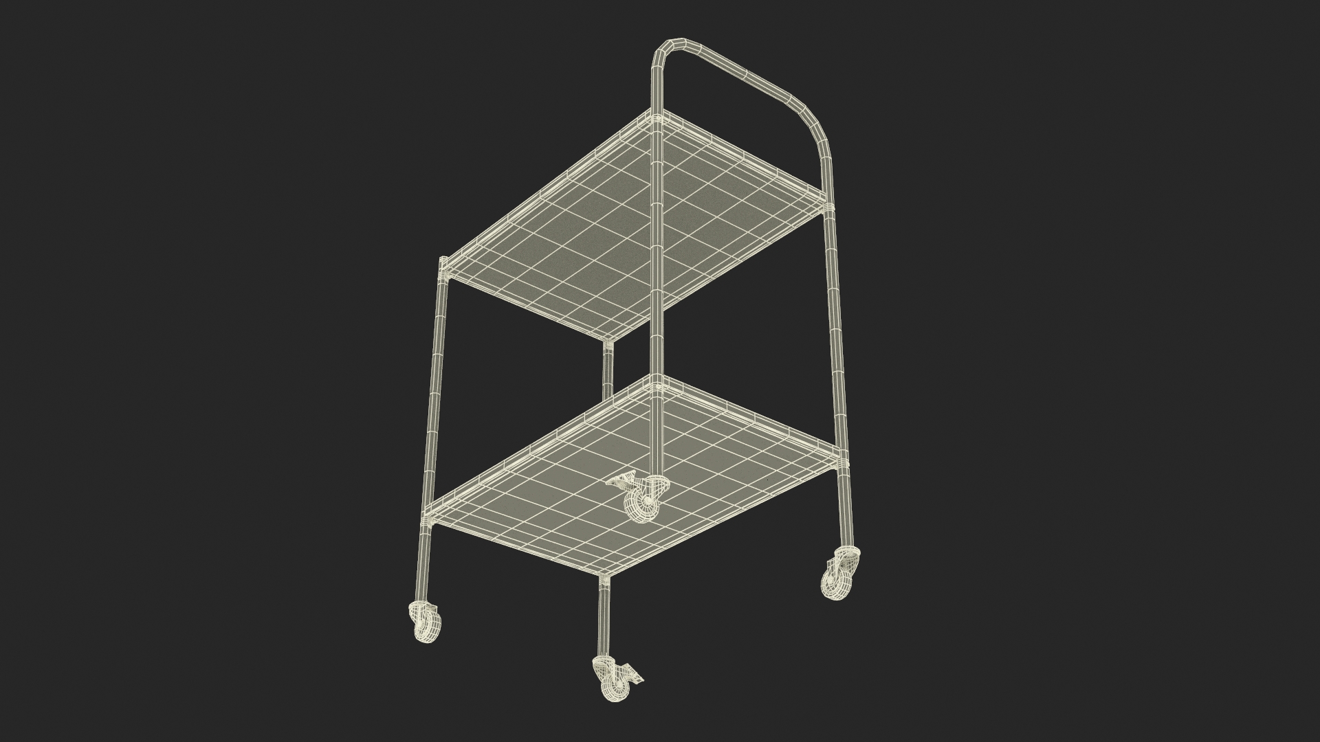 Surgical Instrument Trolley with Wheels 3D model