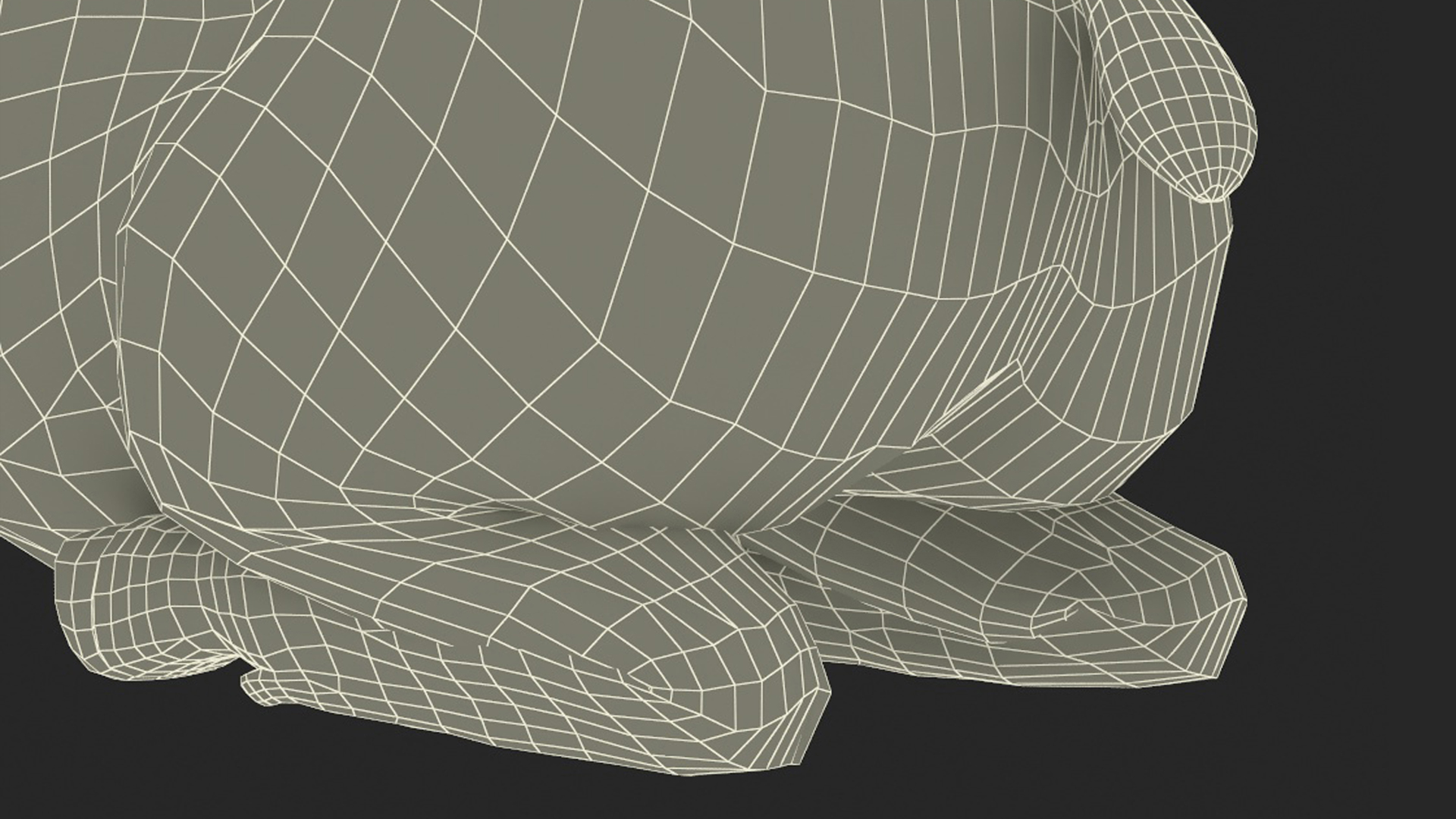 3D Sitting Musk Deer Fur