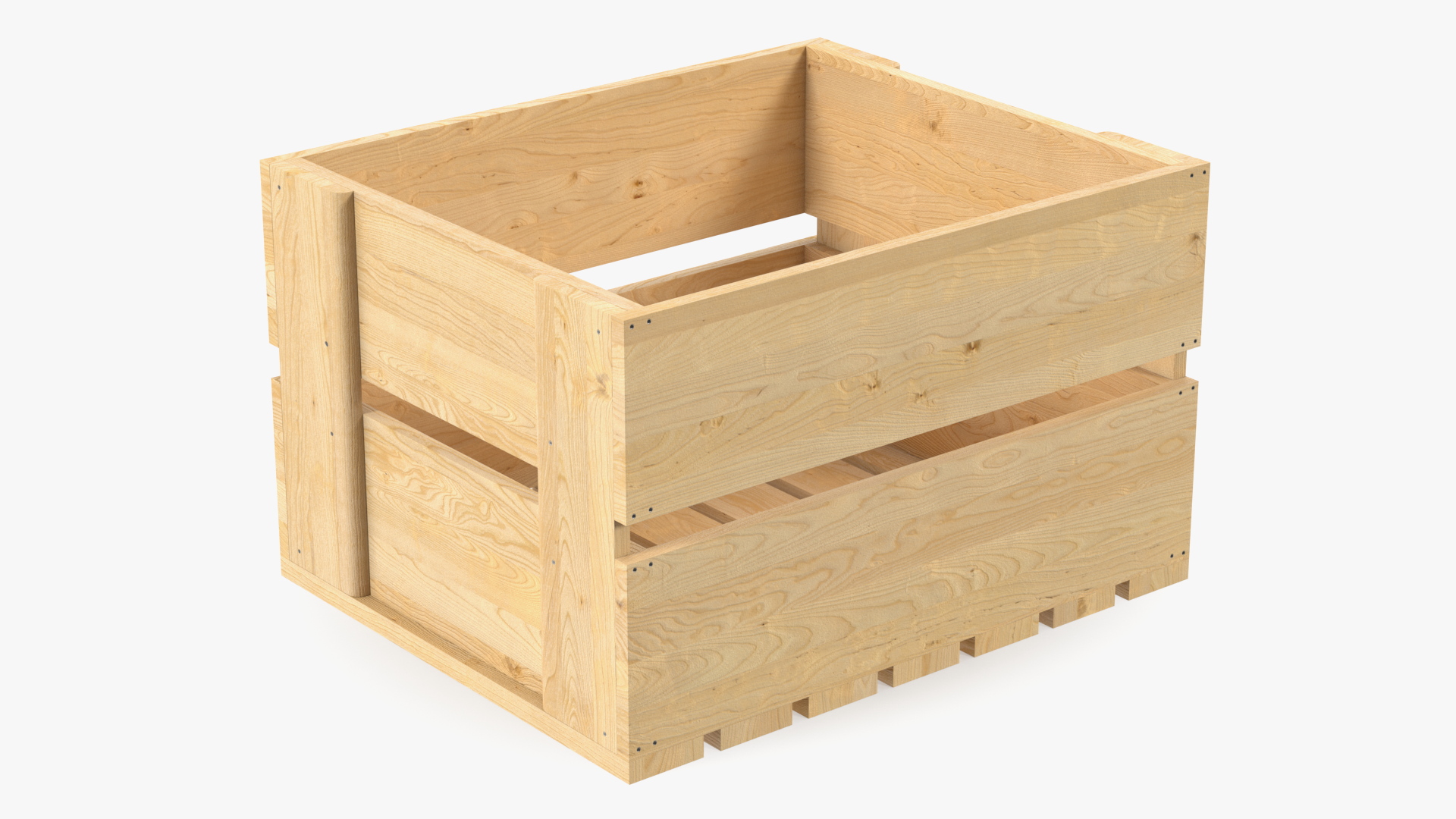 3D Large High Wooden Fruit Packaging of Boards model