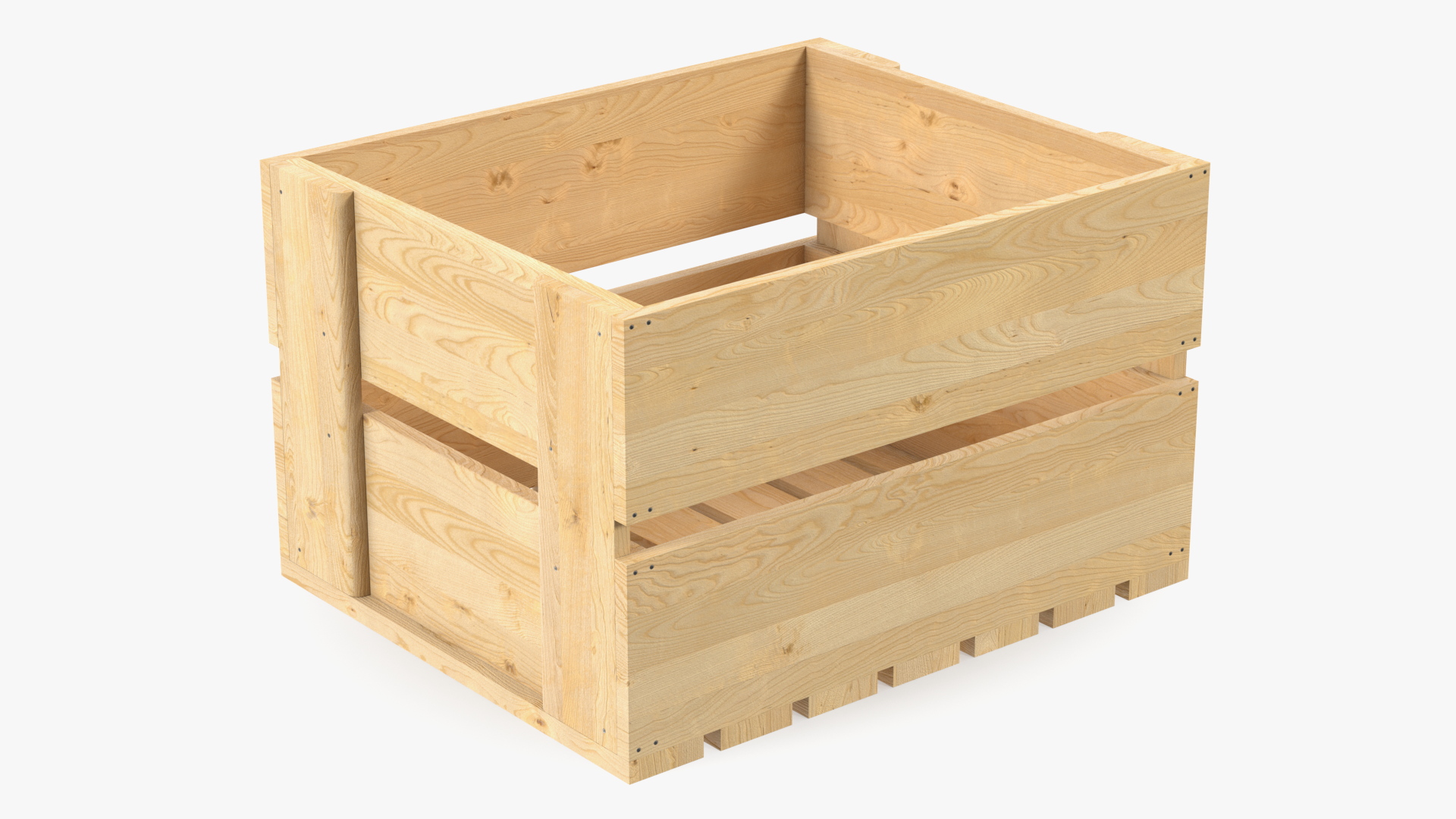 3D Large High Wooden Fruit Packaging of Boards model