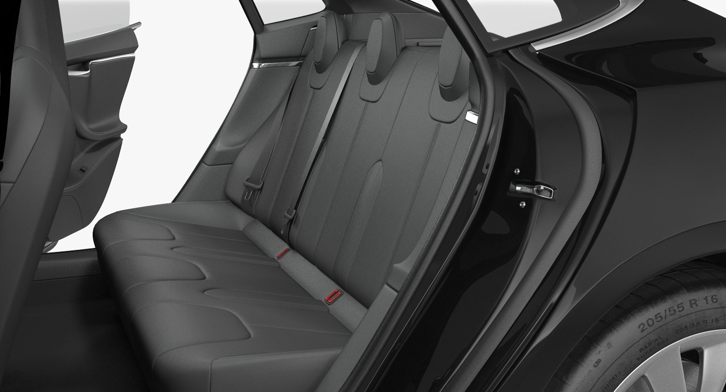 Tesla Model S 75D 2017 Rigged 3D model