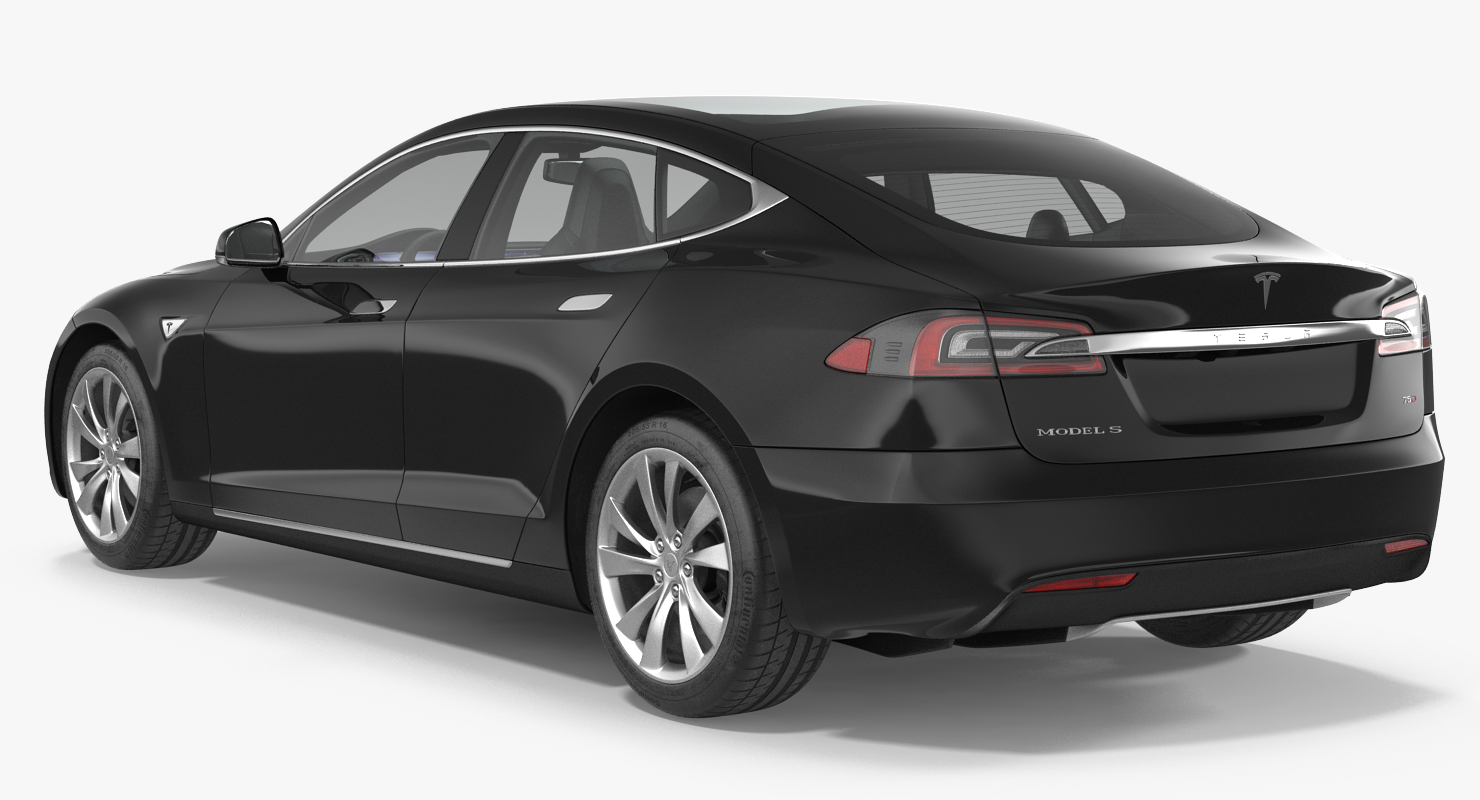 Tesla Model S 75D 2017 Rigged 3D model