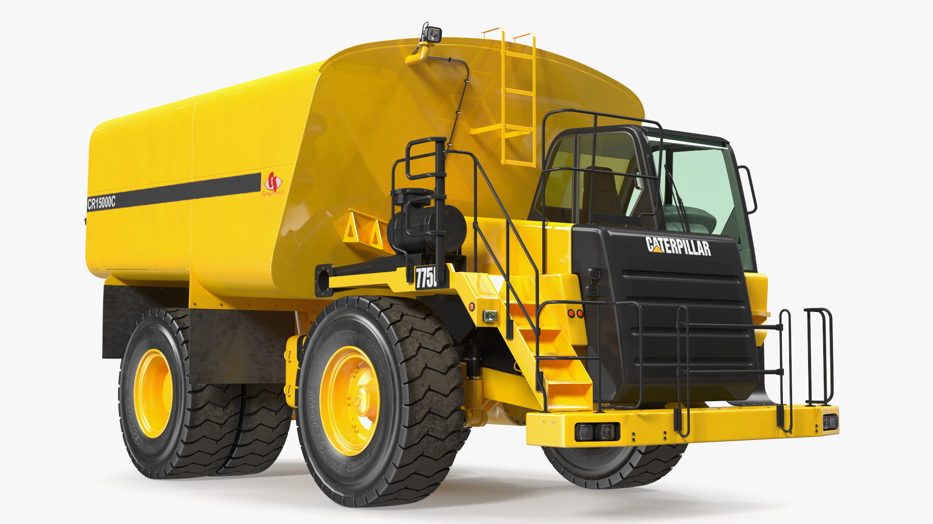 3D model Simple Interior CAT 775 Water Truck