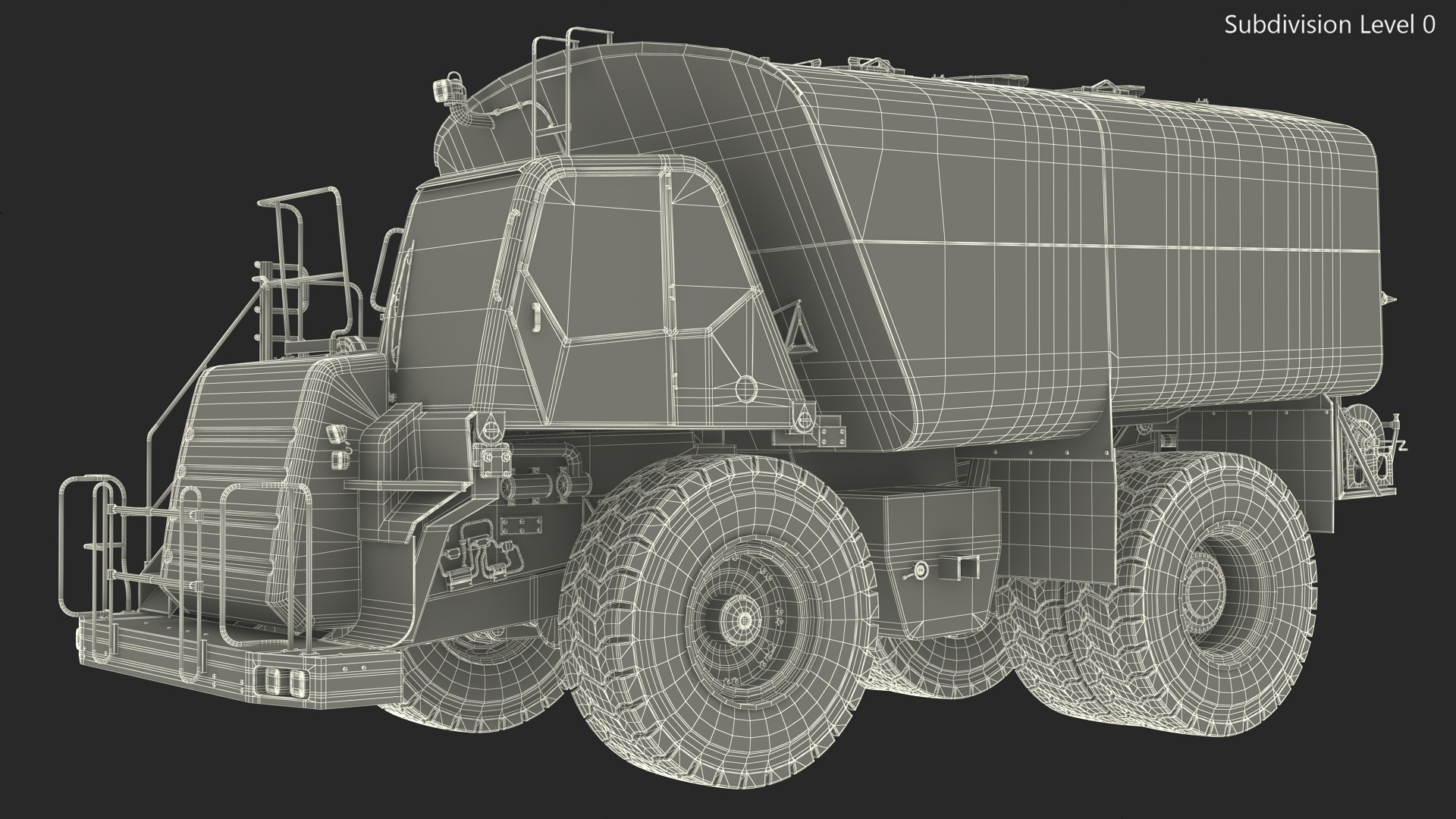 3D model Simple Interior CAT 775 Water Truck