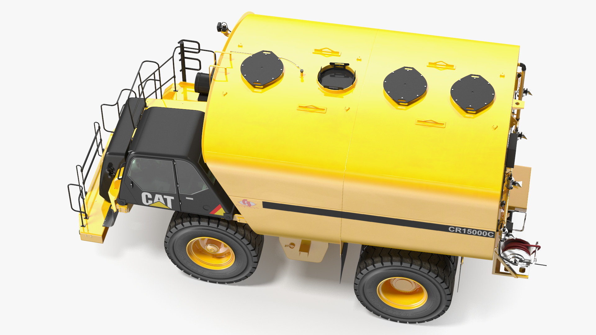 3D model Simple Interior CAT 775 Water Truck