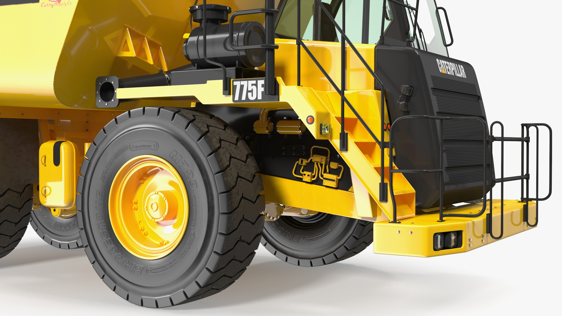 3D model Simple Interior CAT 775 Water Truck