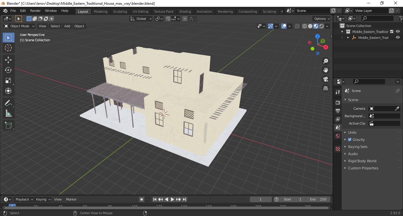 Middle Eastern Traditional House 3D