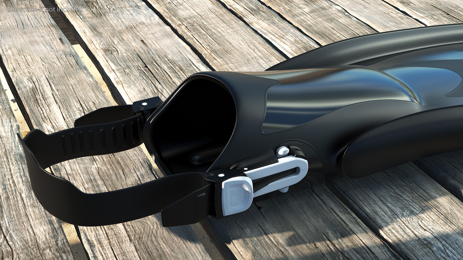 3D model Black Open Heel Split Fin