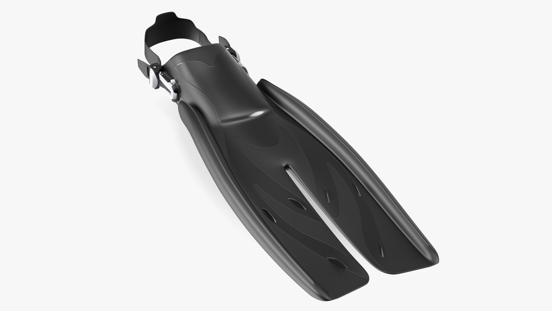 3D model Black Open Heel Split Fin