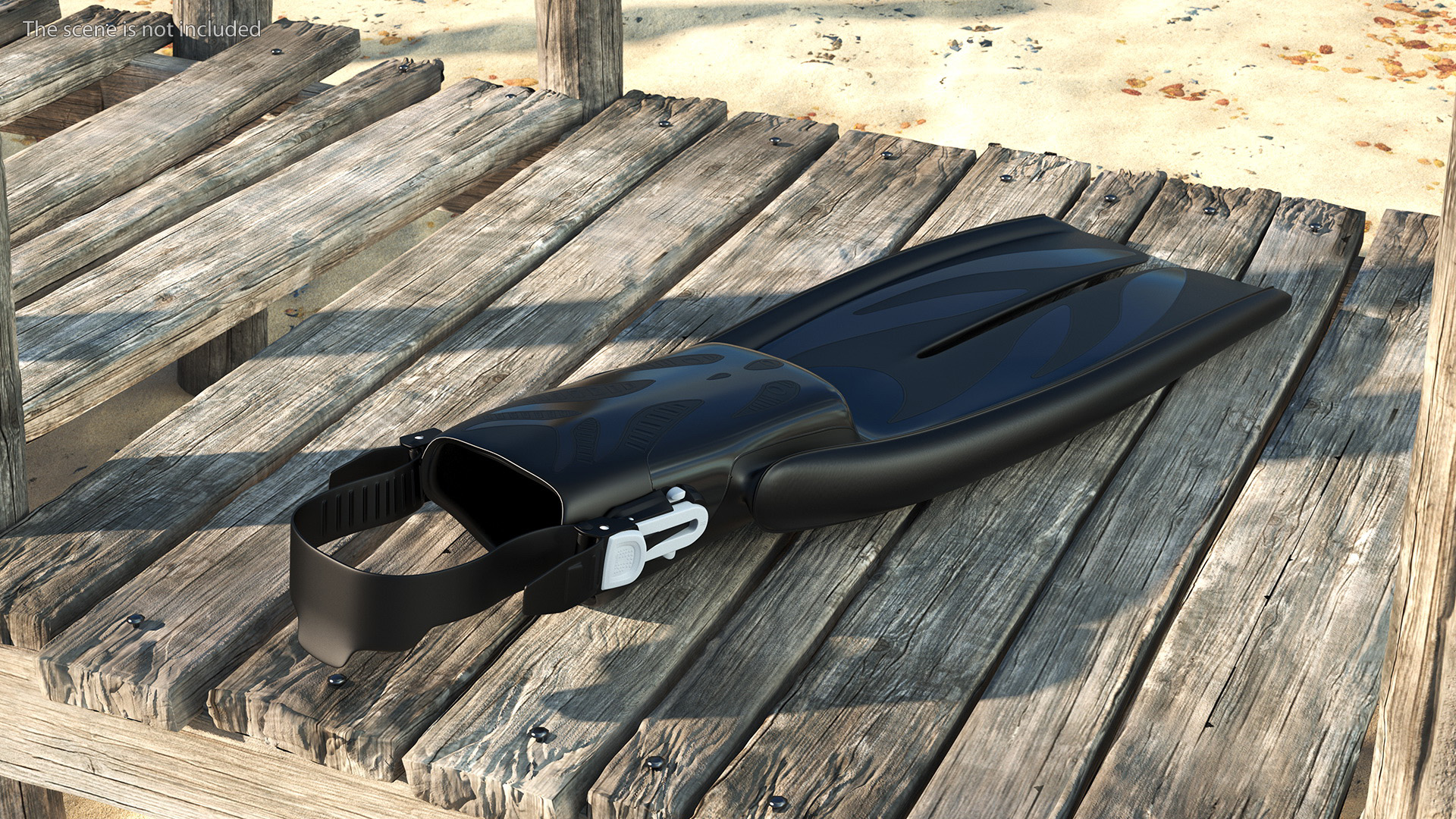 3D model Black Open Heel Split Fin