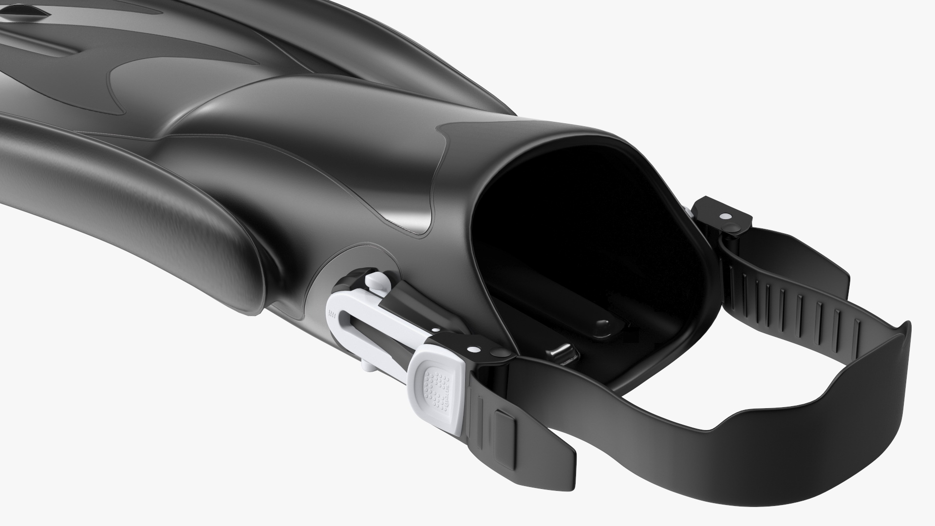 3D model Black Open Heel Split Fin