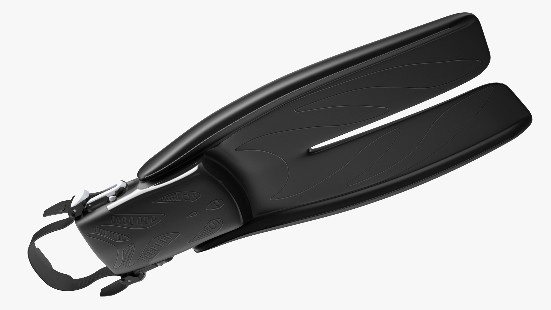 3D model Black Open Heel Split Fin