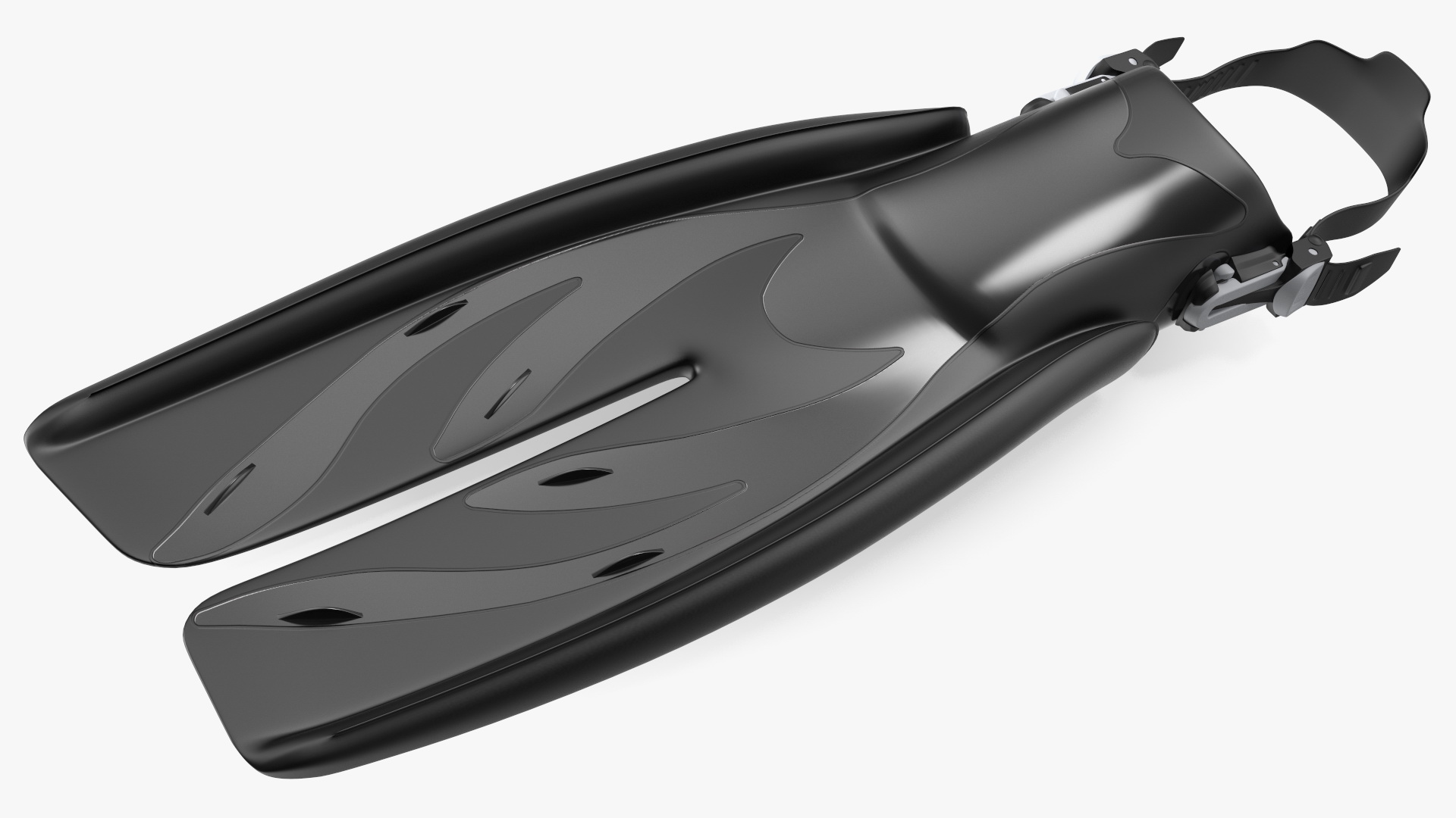 3D model Black Open Heel Split Fin