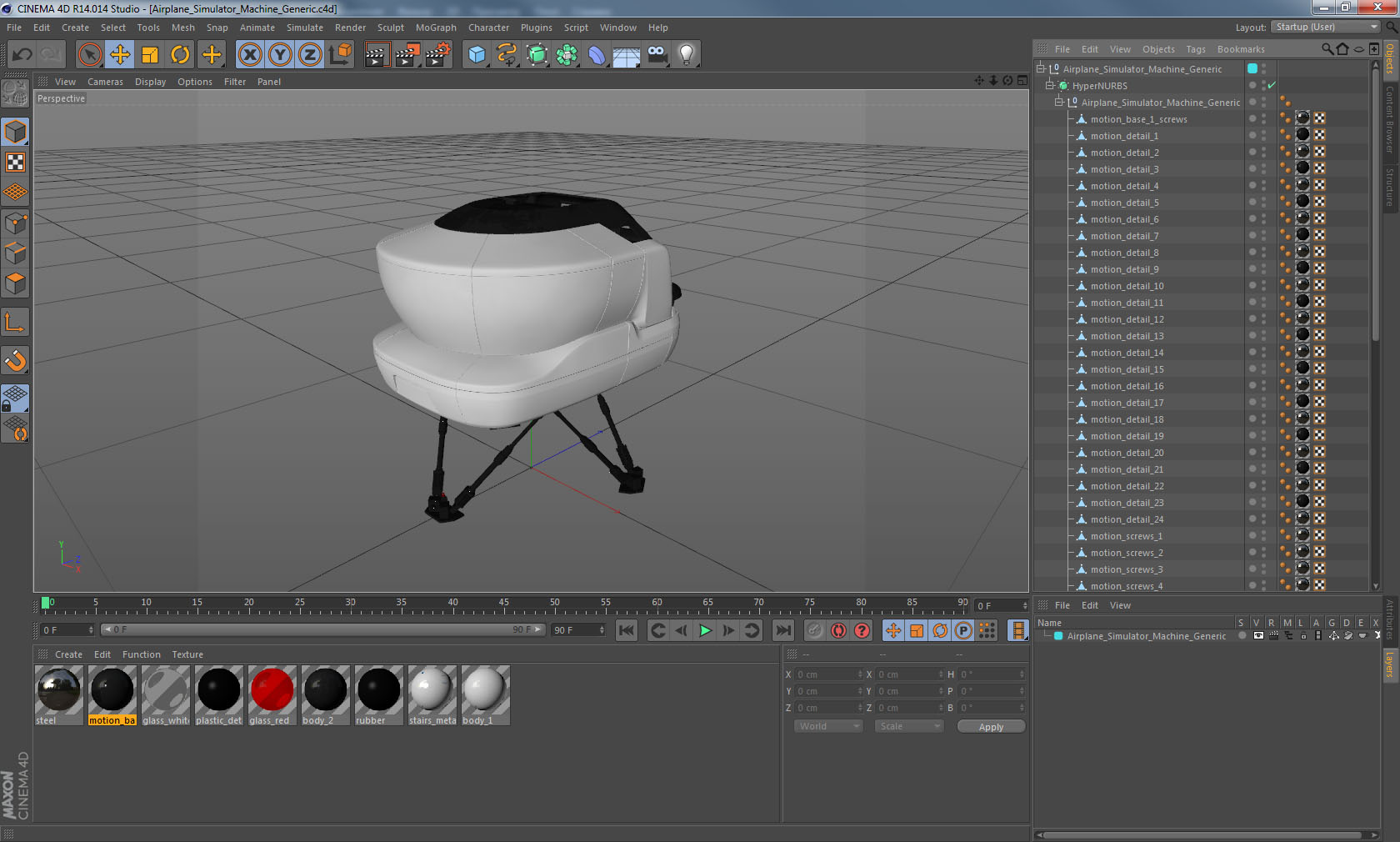 Airplane Simulator Machine Generic 3D model