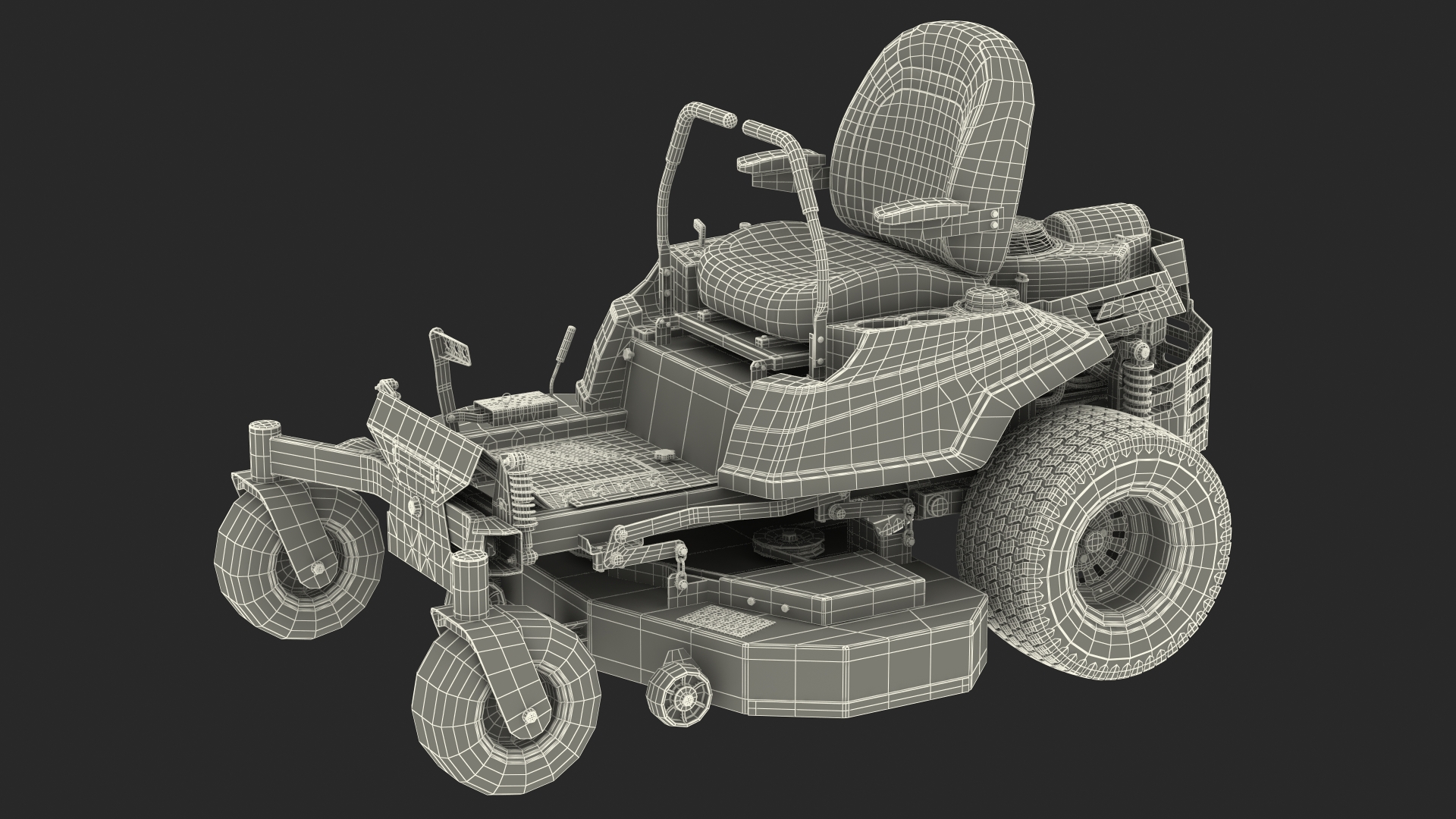 3D model Zero Turn Lawn Mower Generic Rigged