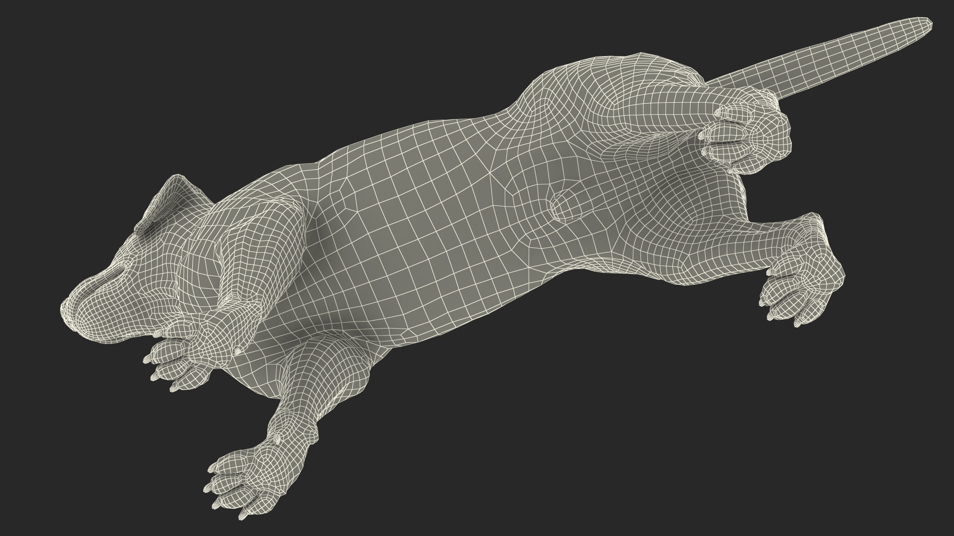 3D model Labrador Dog White Rigged