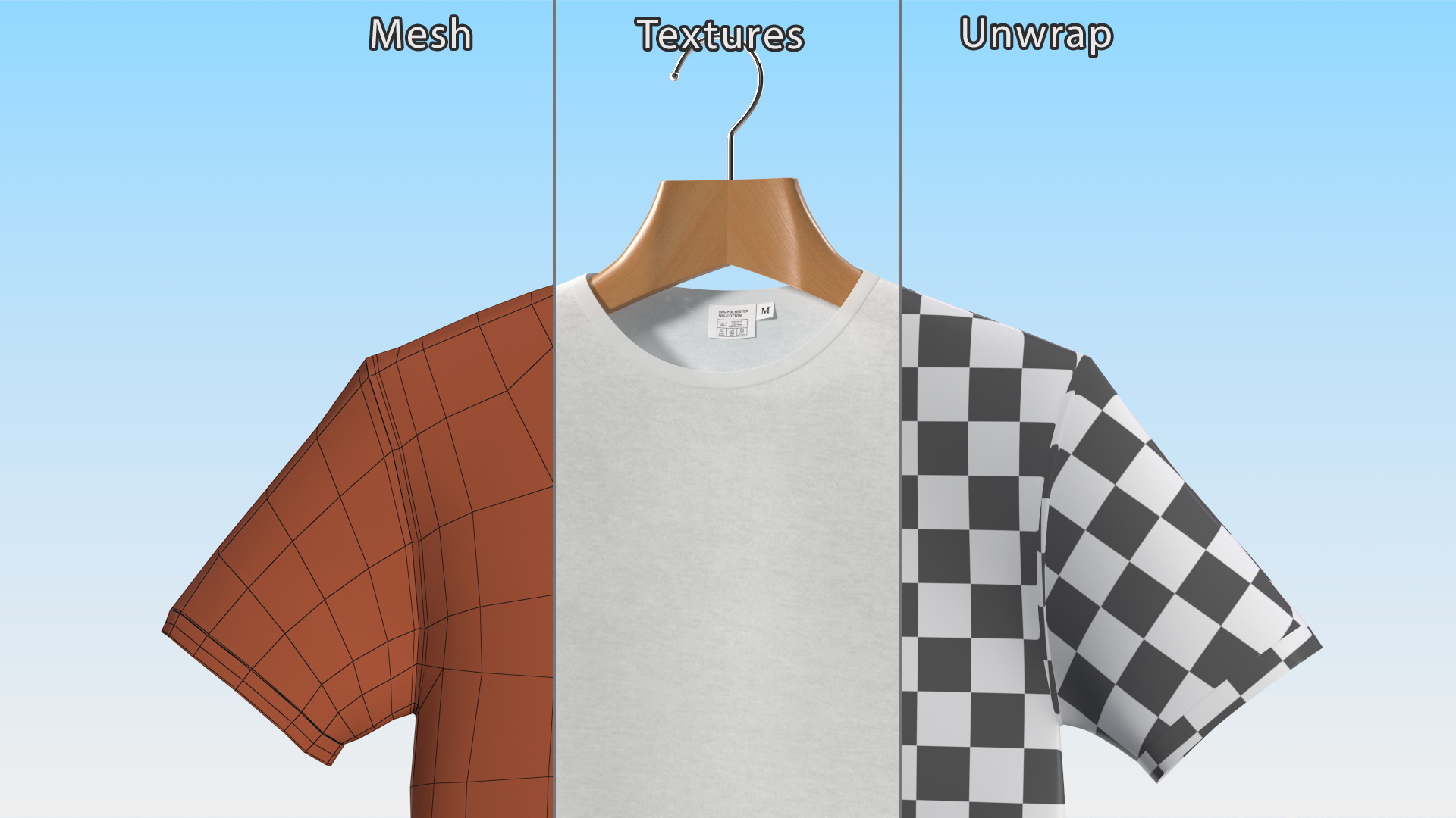 T-Shirt on Hanger 3D