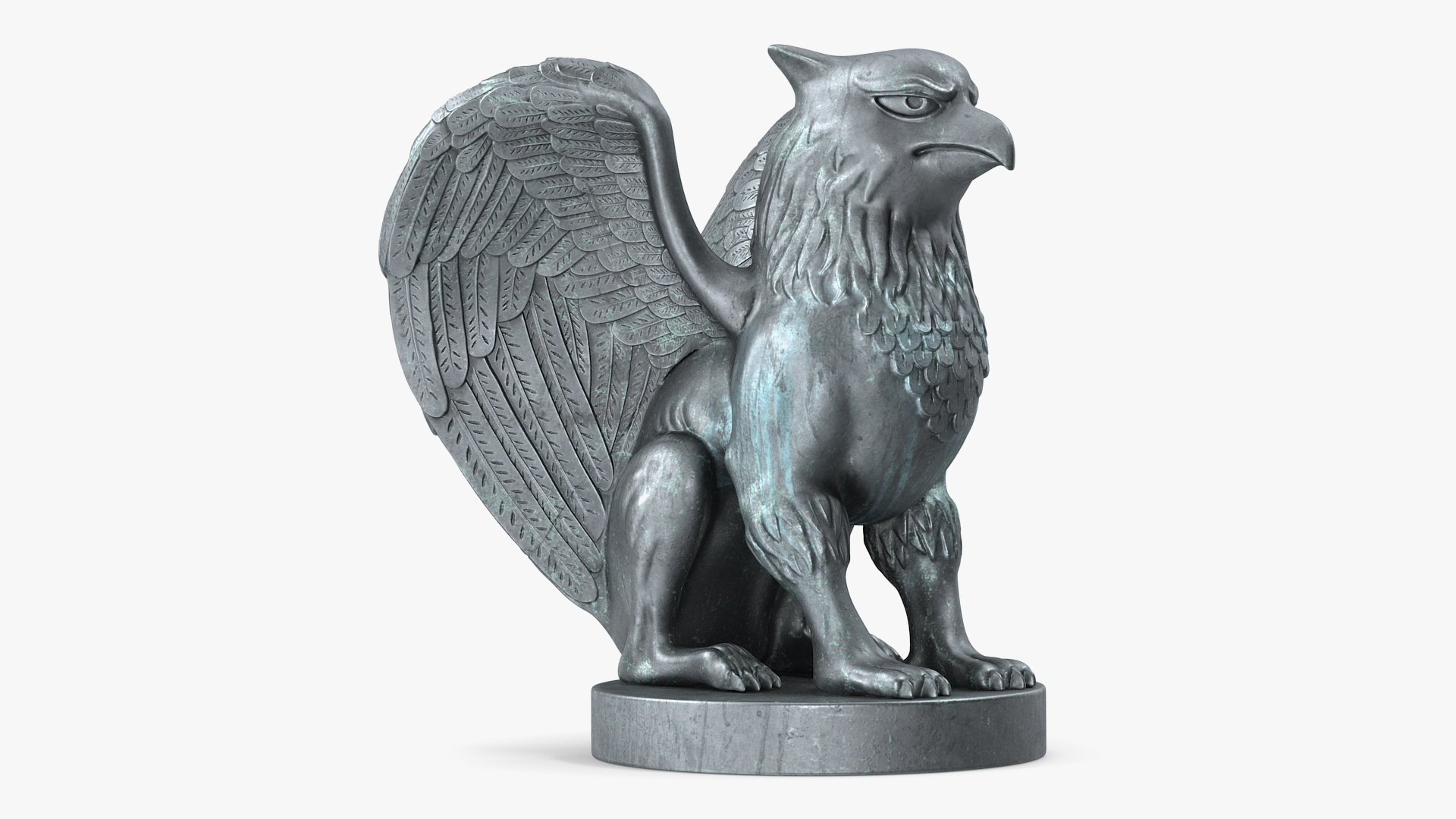 Griffin Statue Bronze for 3D Print 3D model