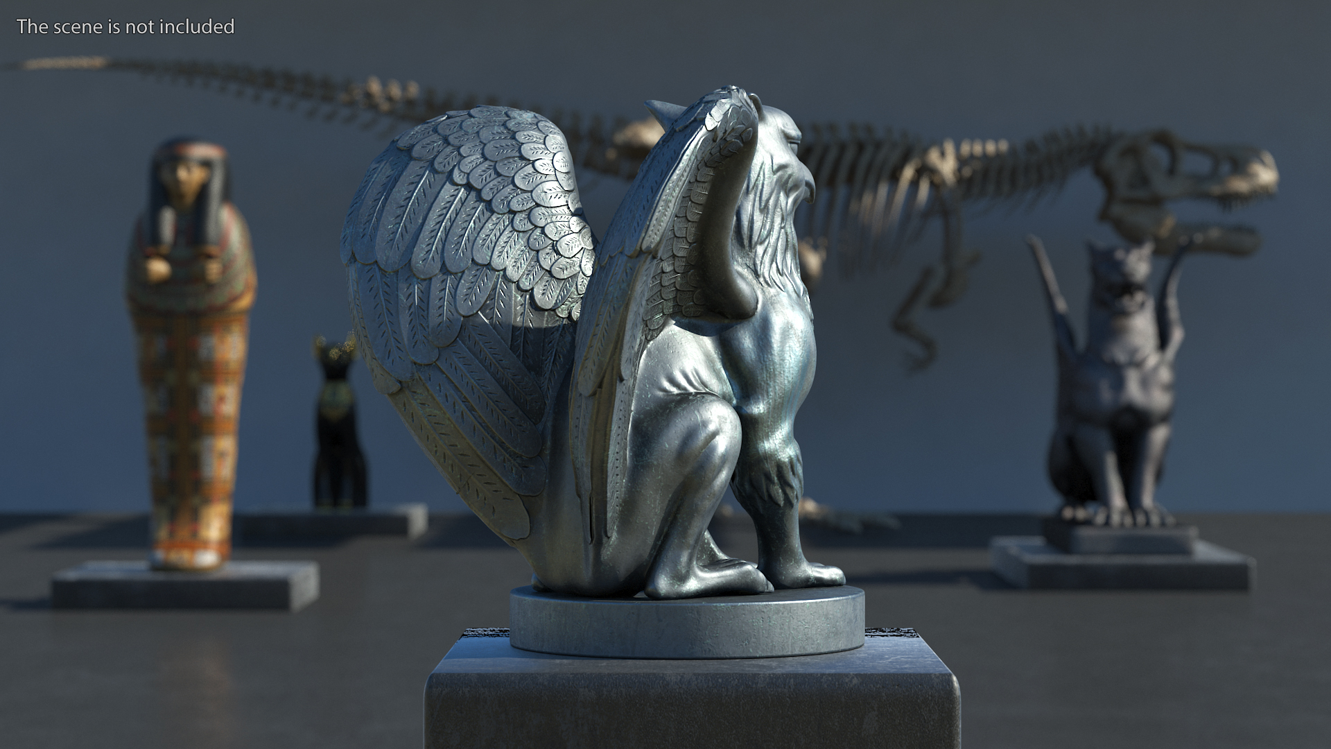 Griffin Statue Bronze for 3D Print 3D model