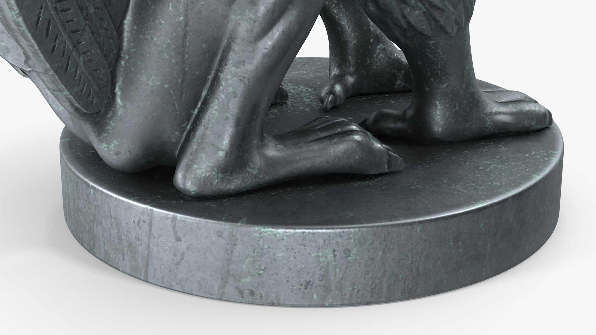 Griffin Statue Bronze for 3D Print 3D model