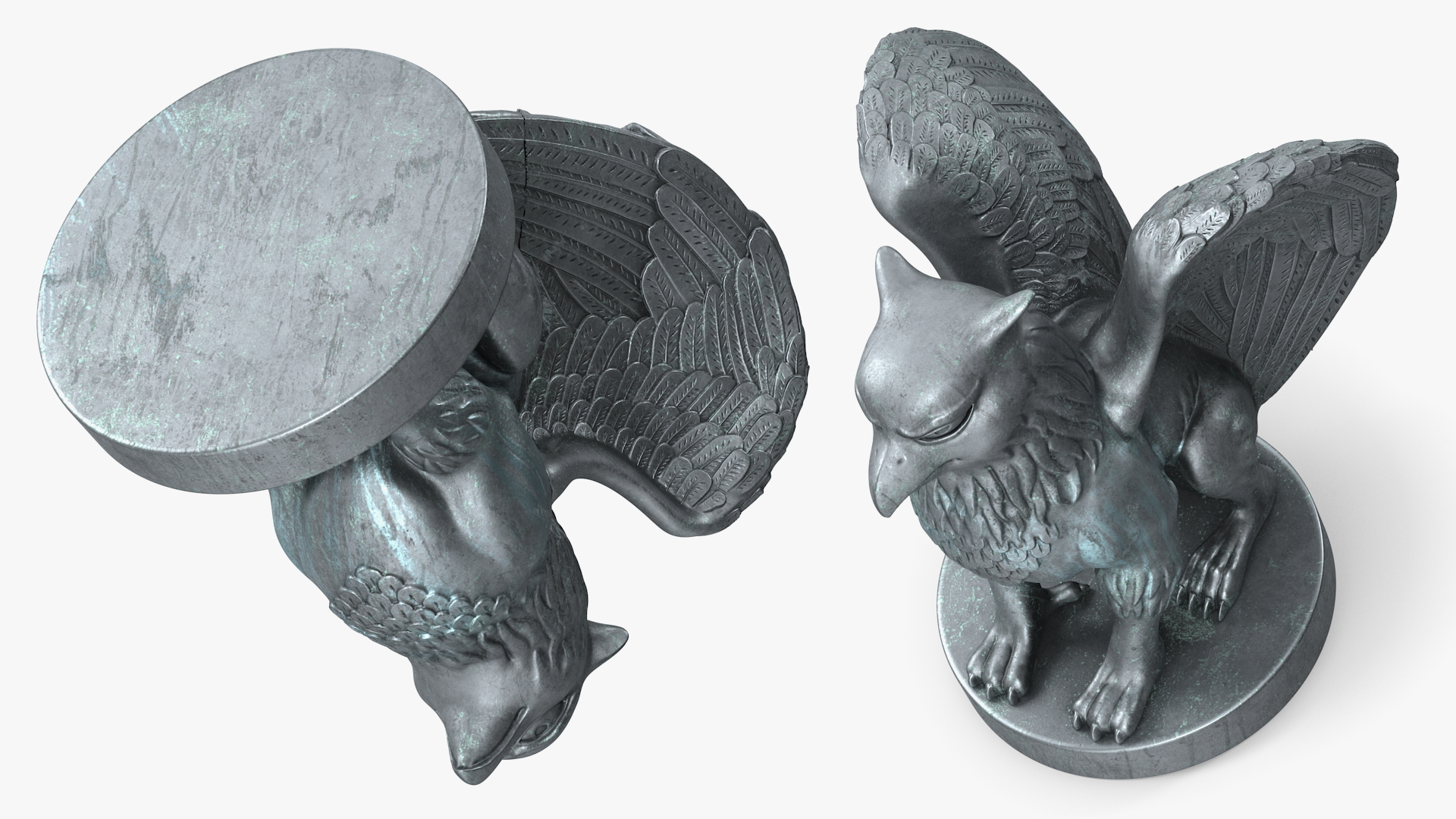Griffin Statue Bronze for 3D Print 3D model