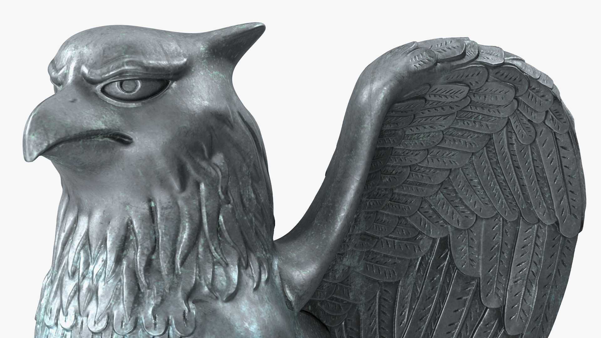 Griffin Statue Bronze for 3D Print 3D model