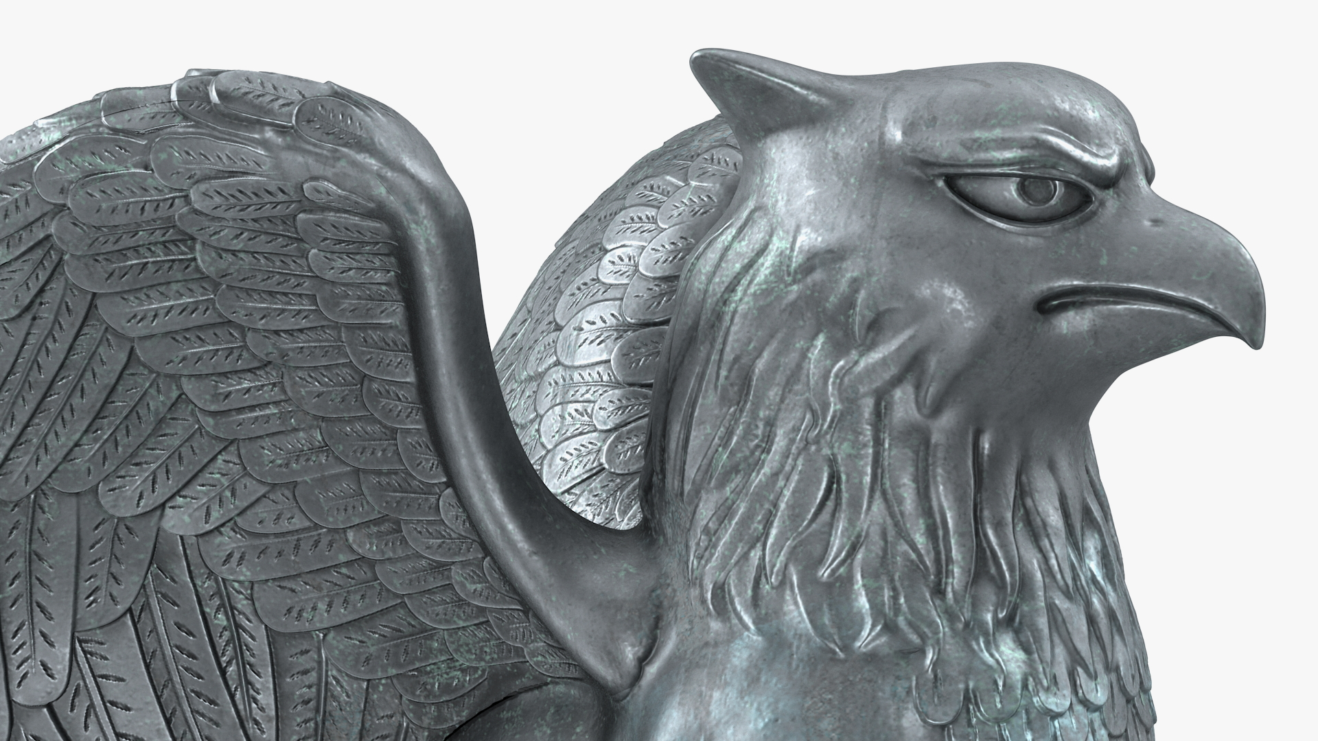 Griffin Statue Bronze for 3D Print 3D model