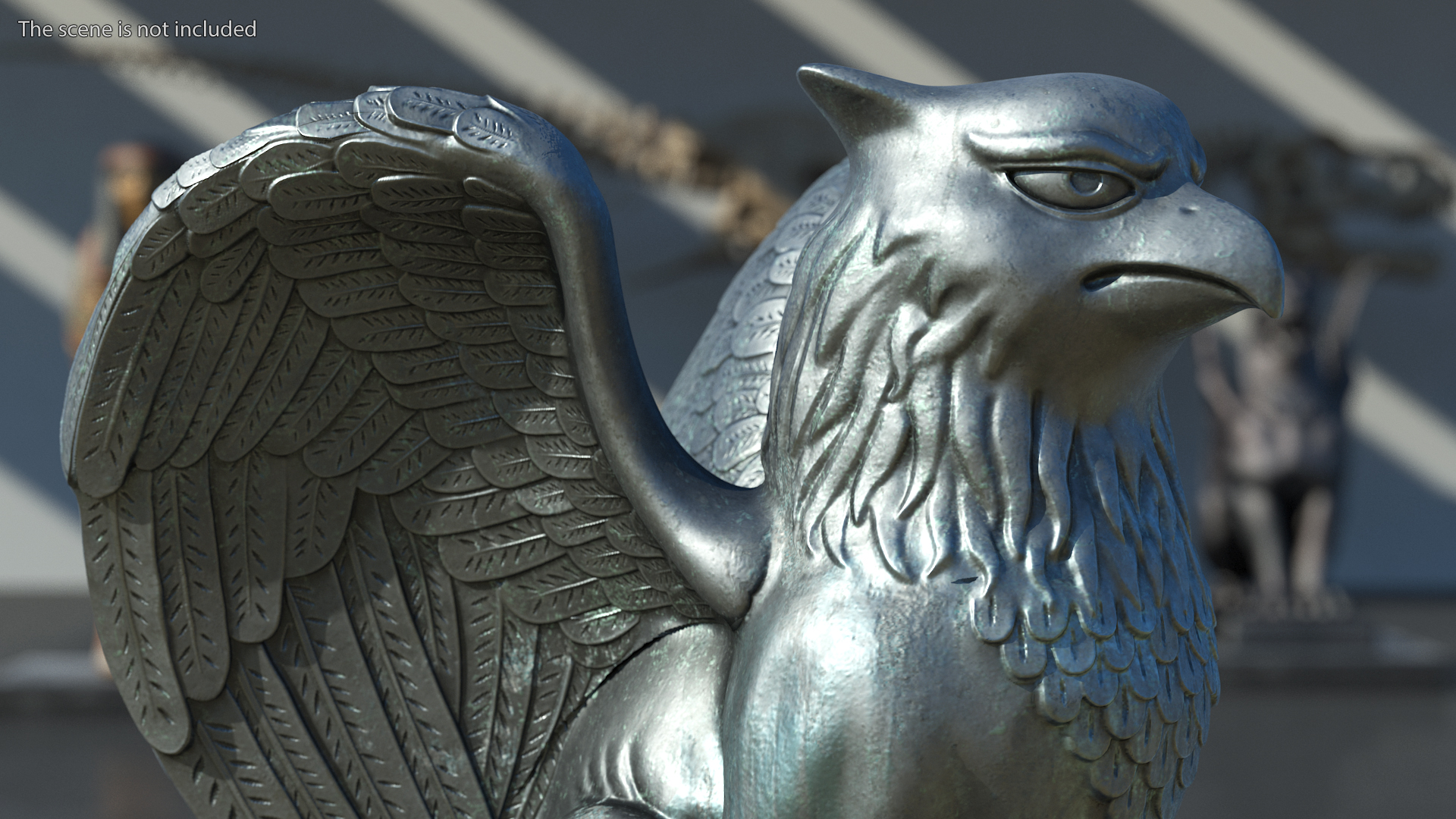 Griffin Statue Bronze for 3D Print 3D model