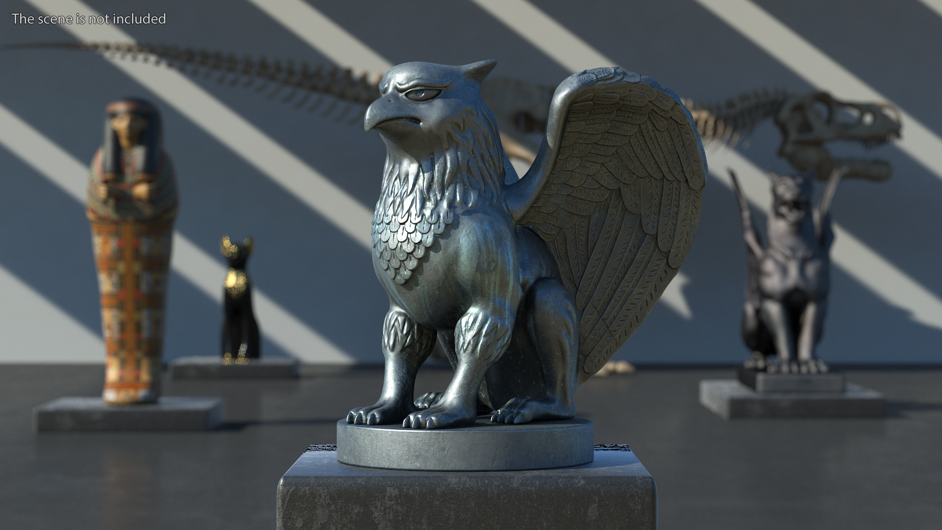 Griffin Statue Bronze for 3D Print 3D model