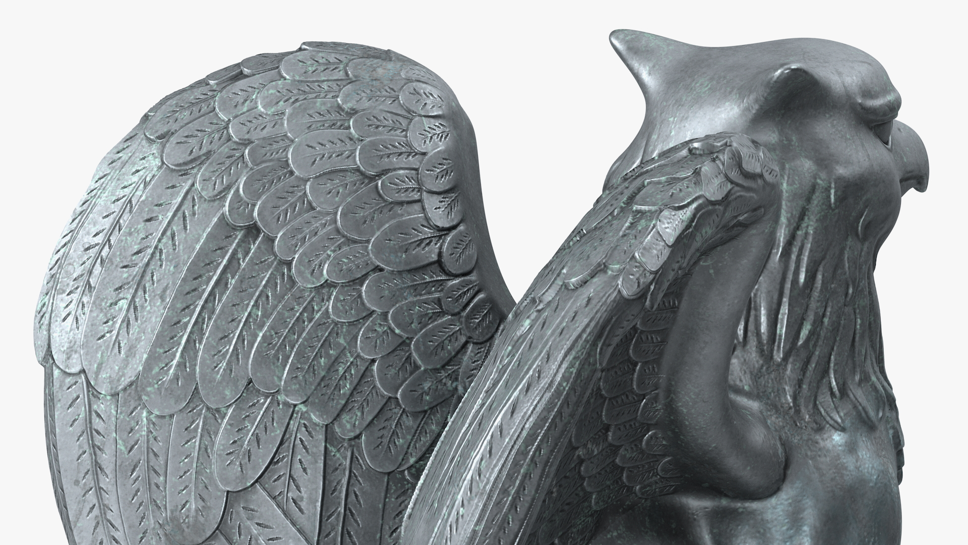 Griffin Statue Bronze for 3D Print 3D model