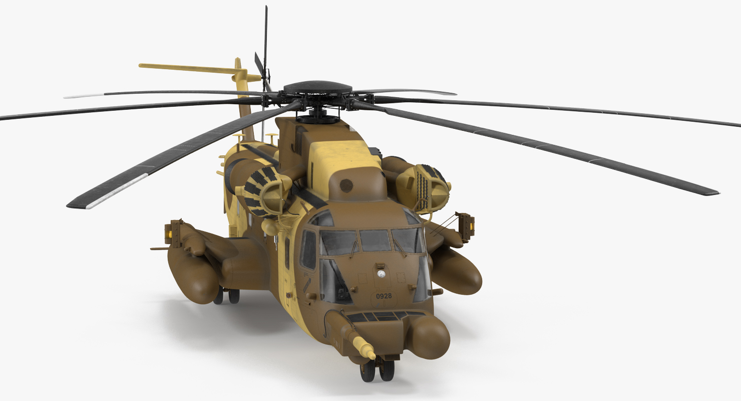 3D Combat Helicopter Sikorsky MH 53 Pave Low Rigged model