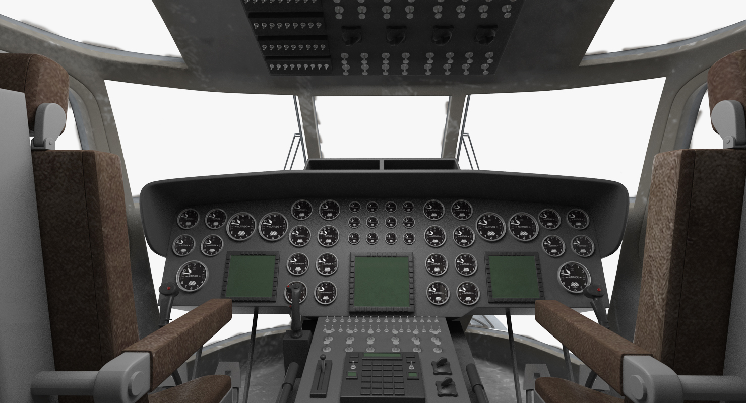 3D Combat Helicopter Sikorsky MH 53 Pave Low Rigged model