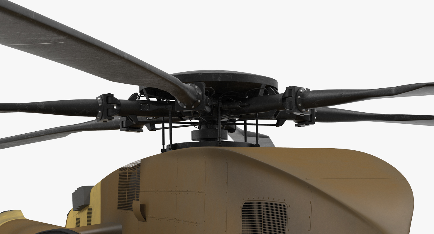 3D Combat Helicopter Sikorsky MH 53 Pave Low Rigged model