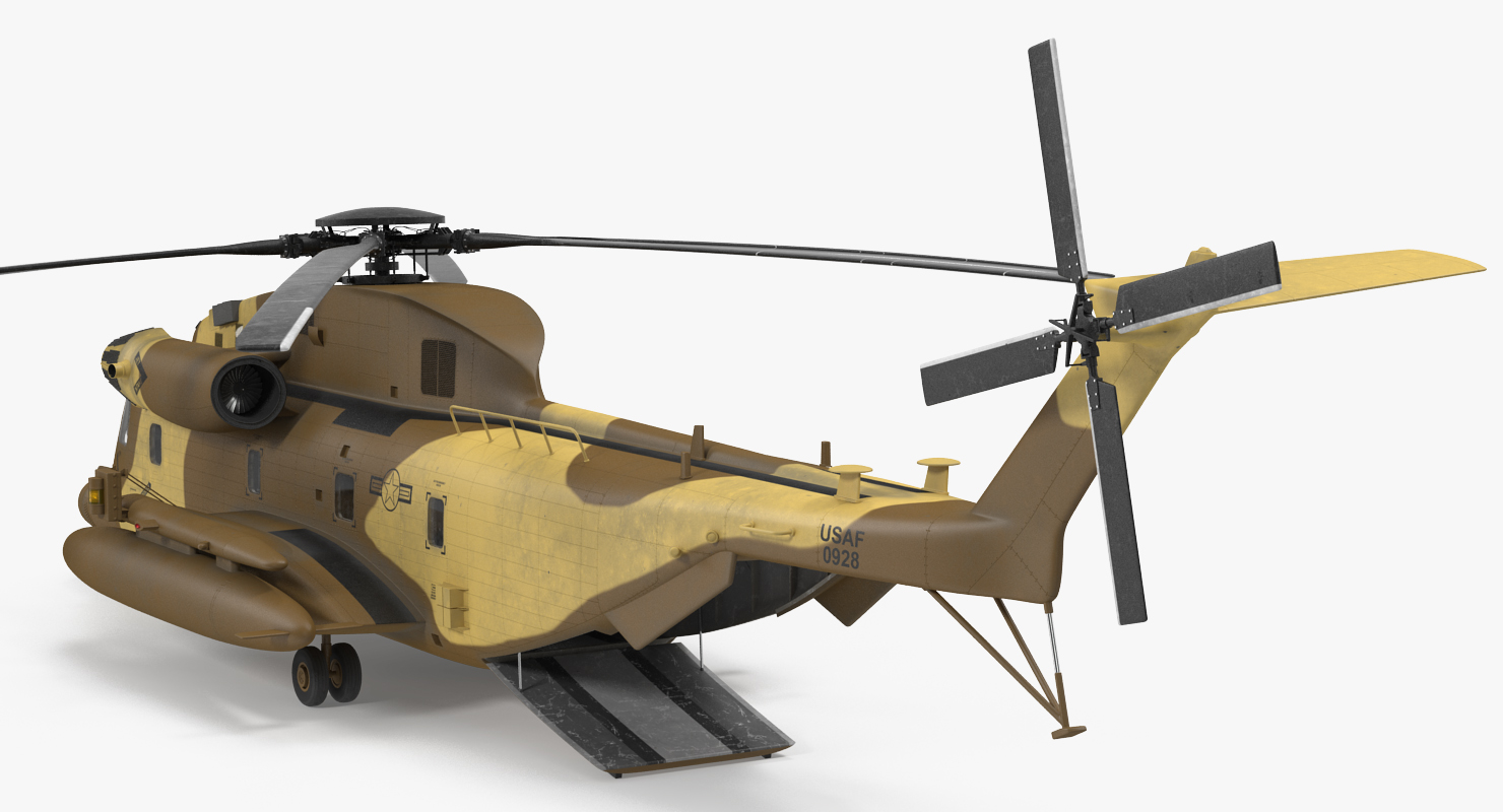 3D Combat Helicopter Sikorsky MH 53 Pave Low Rigged model