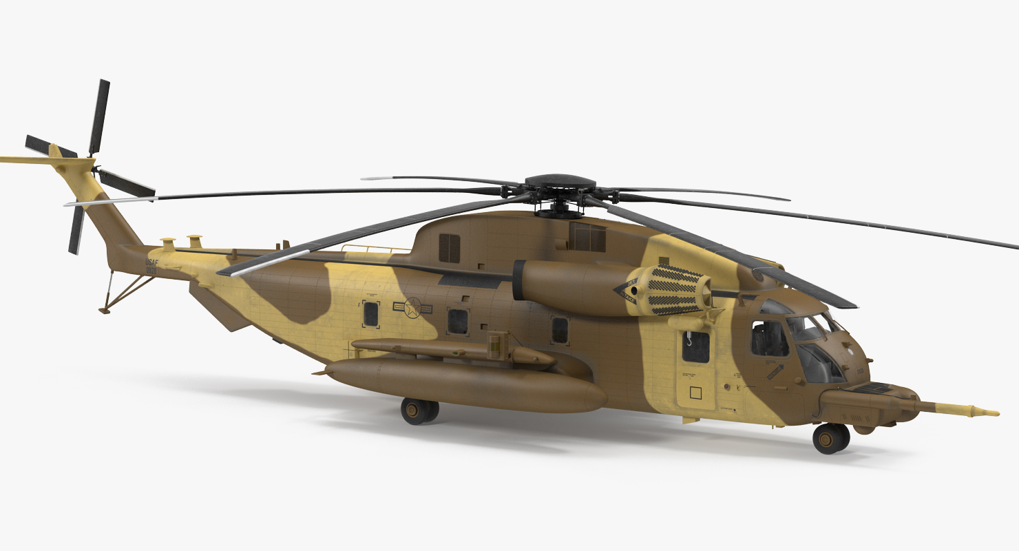 3D Combat Helicopter Sikorsky MH 53 Pave Low Rigged model