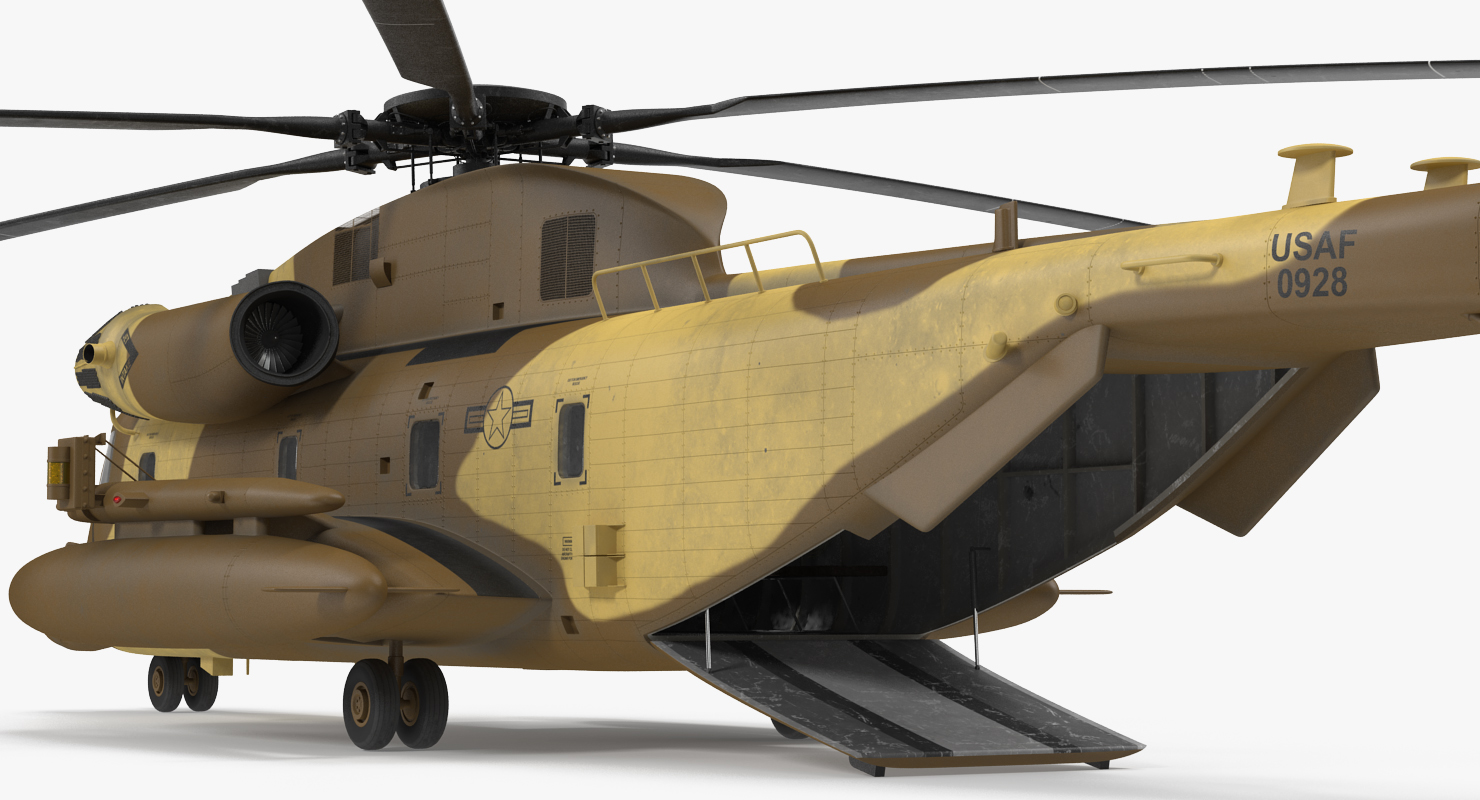 3D Combat Helicopter Sikorsky MH 53 Pave Low Rigged model