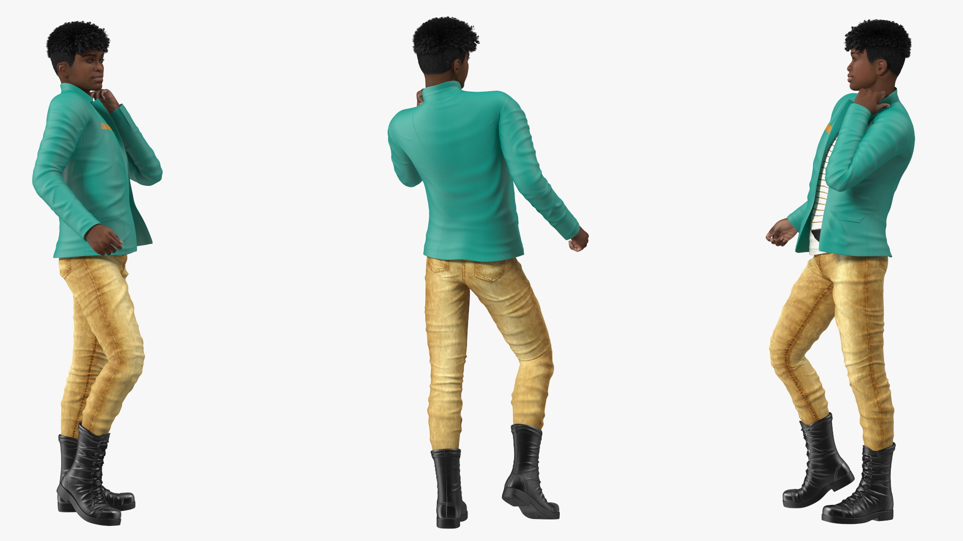 Light Skin Teenager Fashionable Style Rigged 3D model
