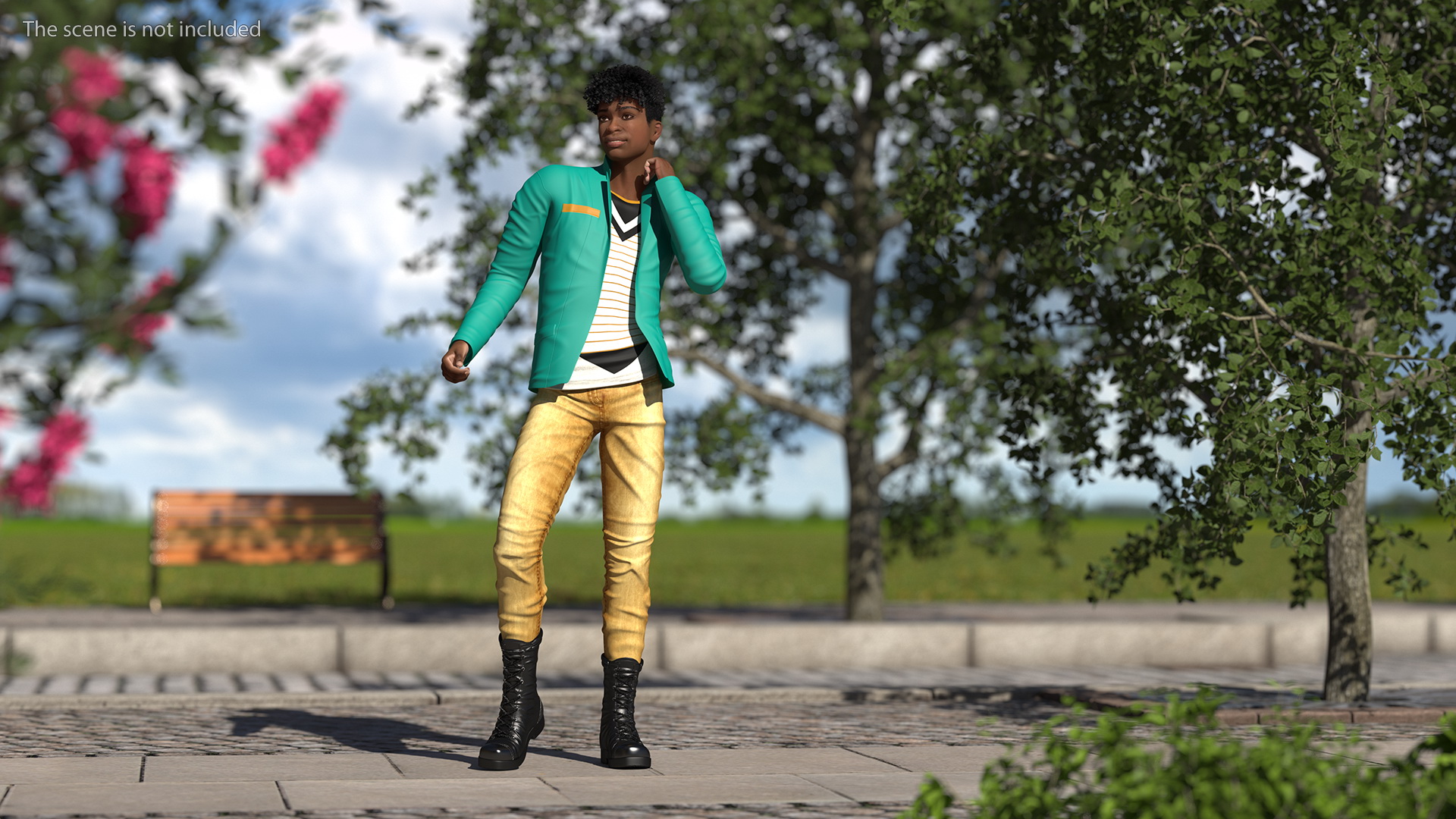 Light Skin Teenager Fashionable Style Rigged 3D model