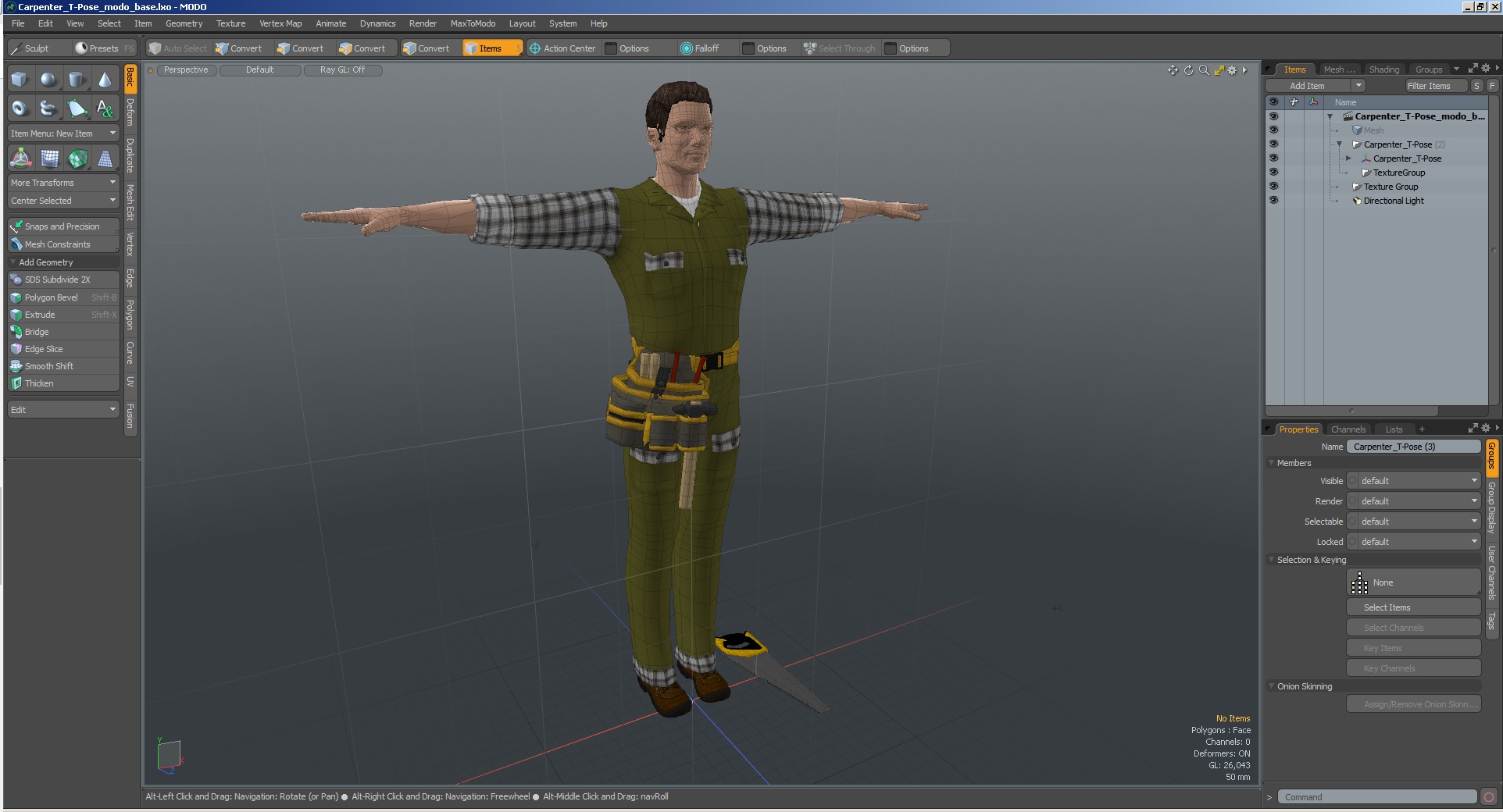 3D Carpenter T-Pose