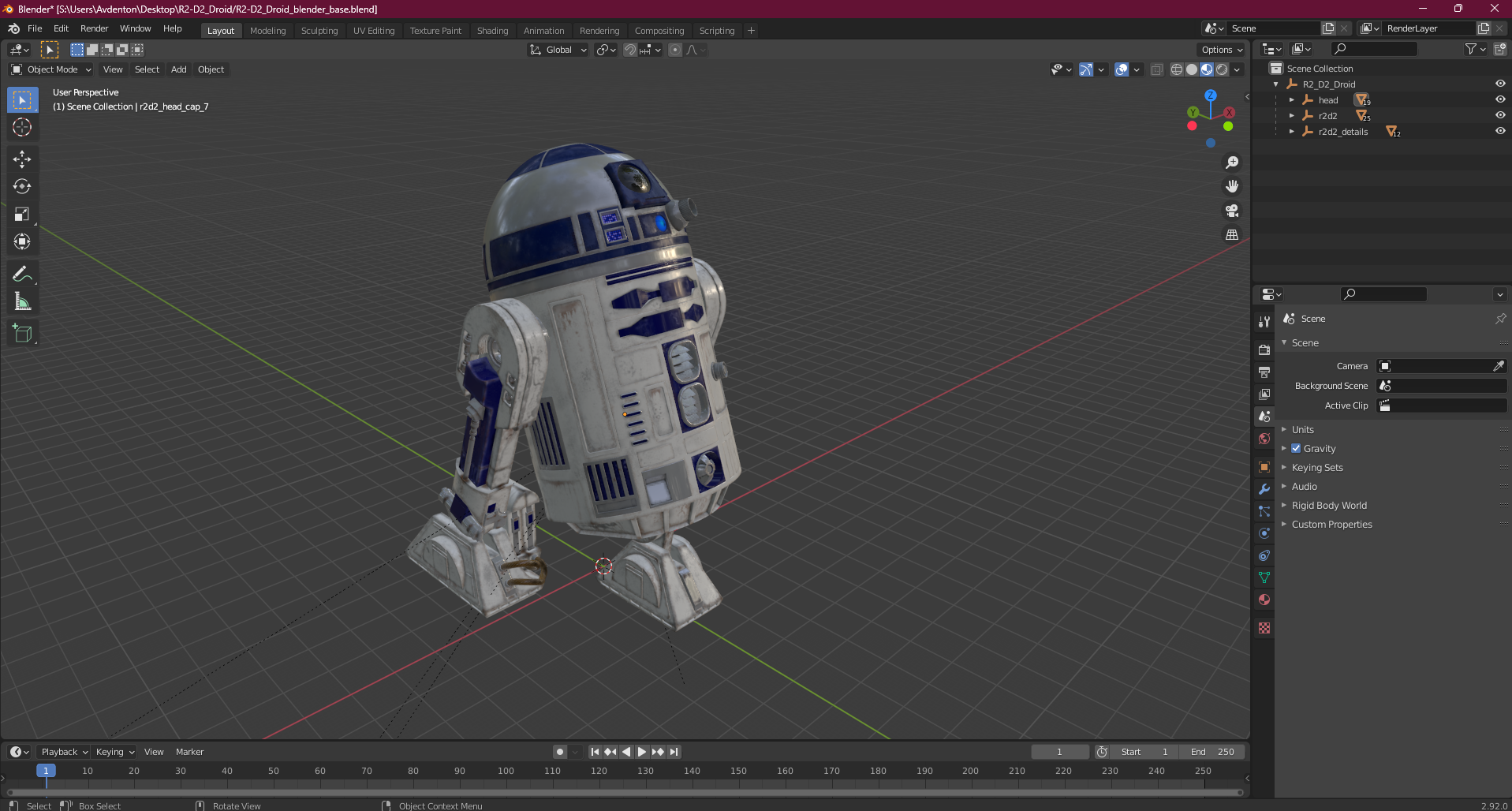 3D R2-D2 Droid