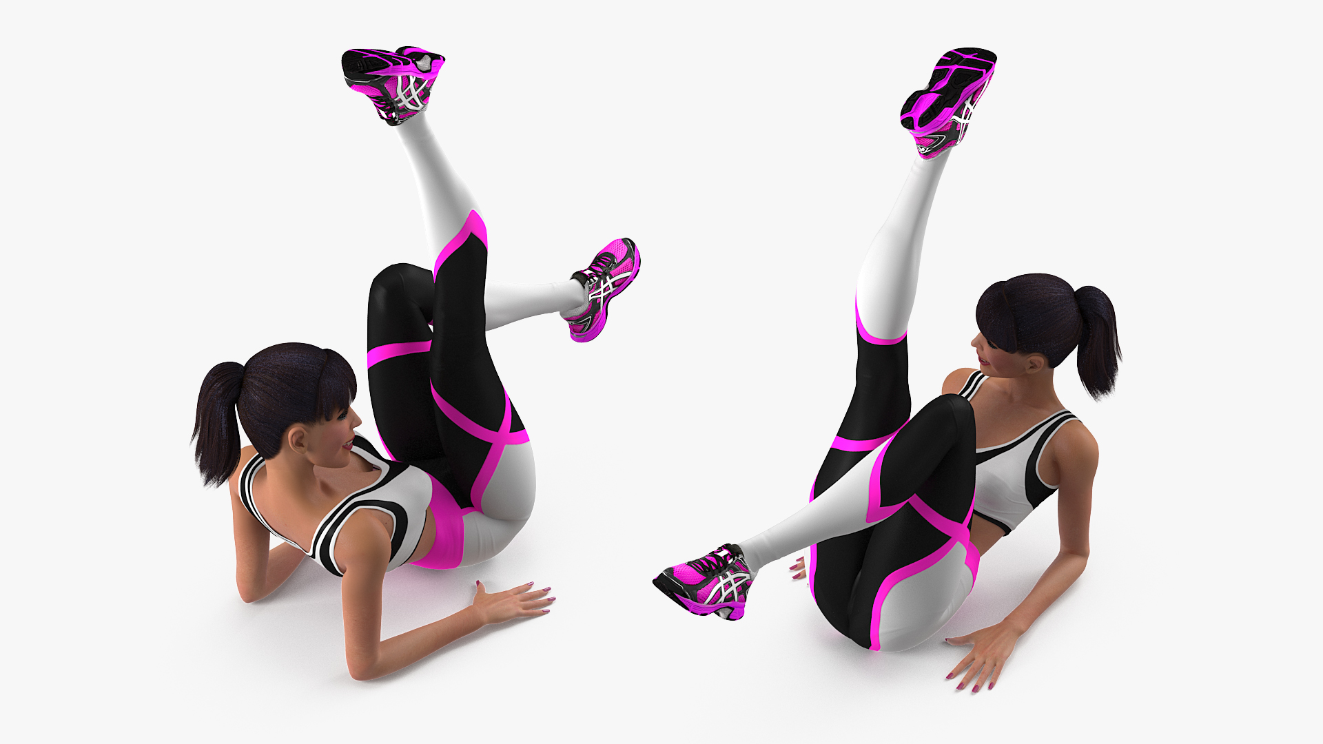 3D Girl in Sportswear model