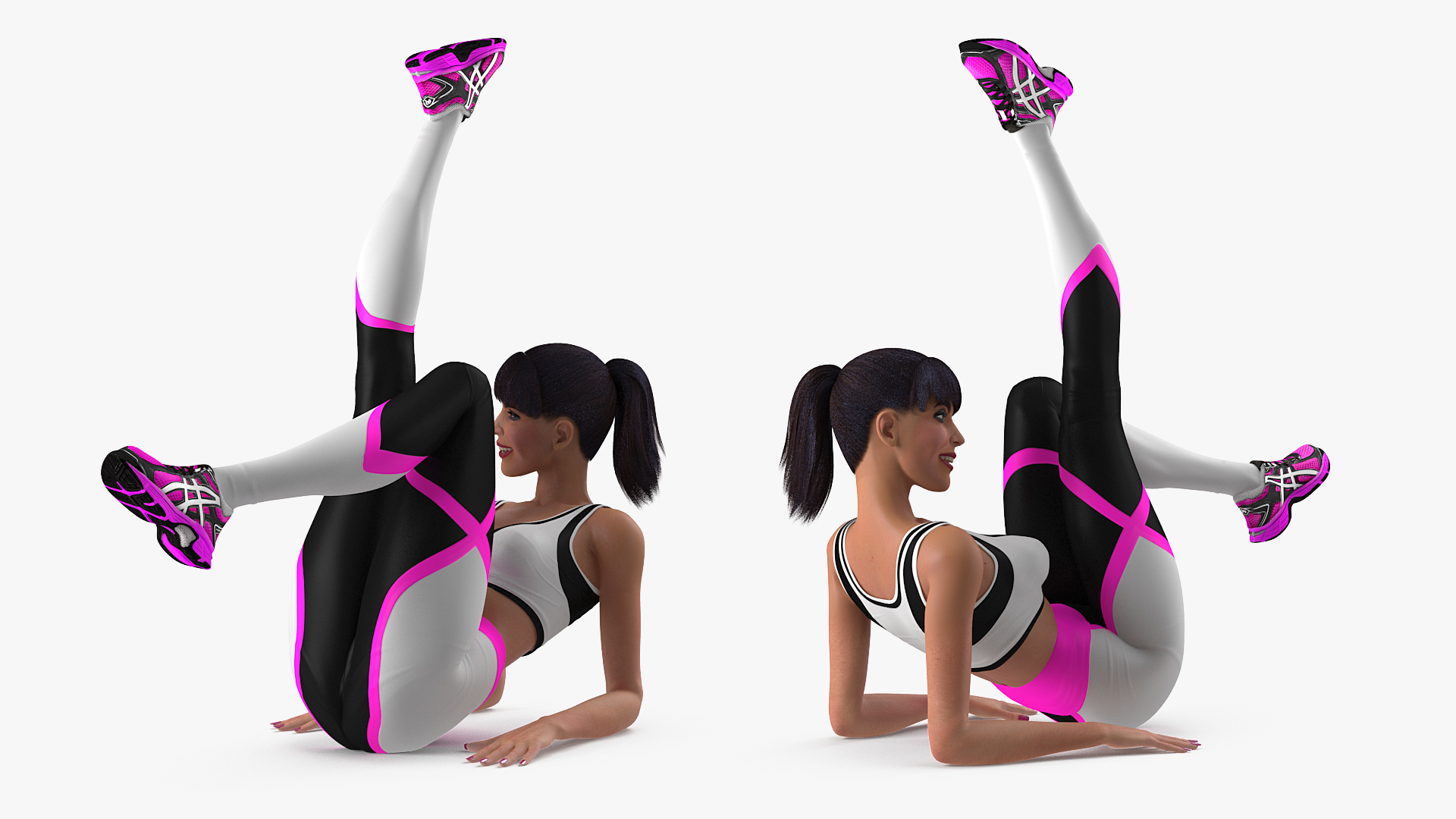 3D Girl in Sportswear model