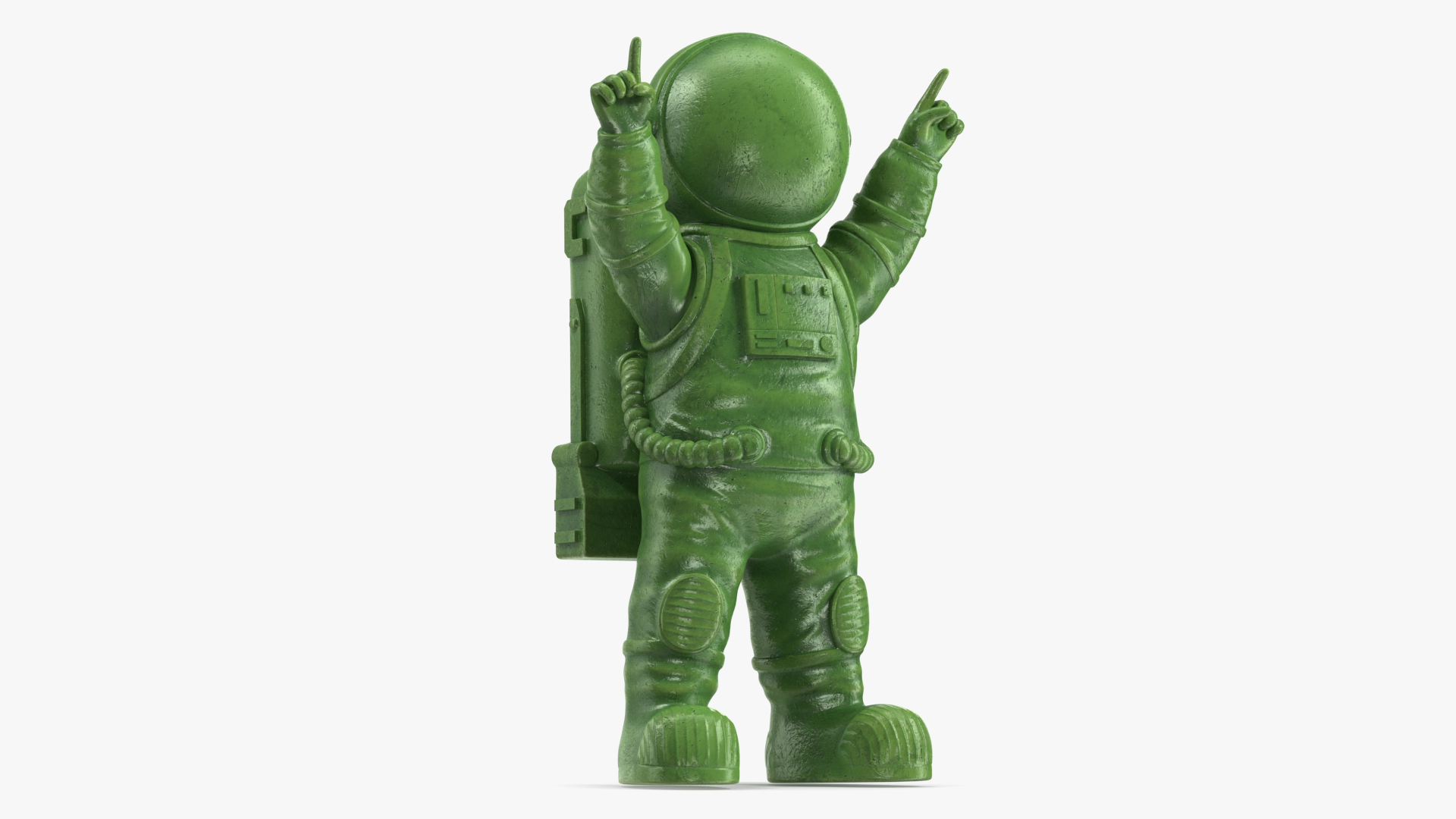 3D model Astronaut Toy Character Green Rigged for Cinema 4D