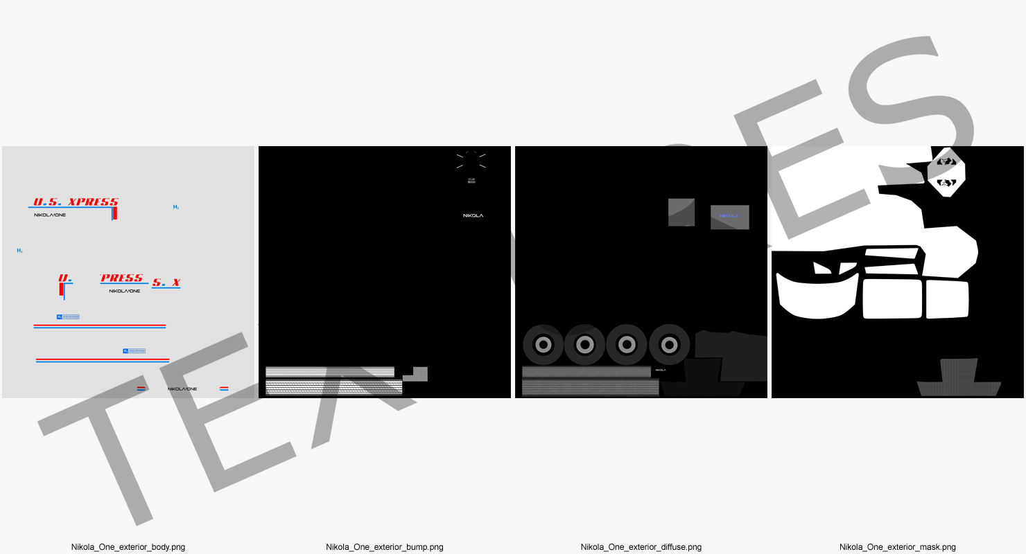Nikola One Electric Semi Truck Rigged 3D