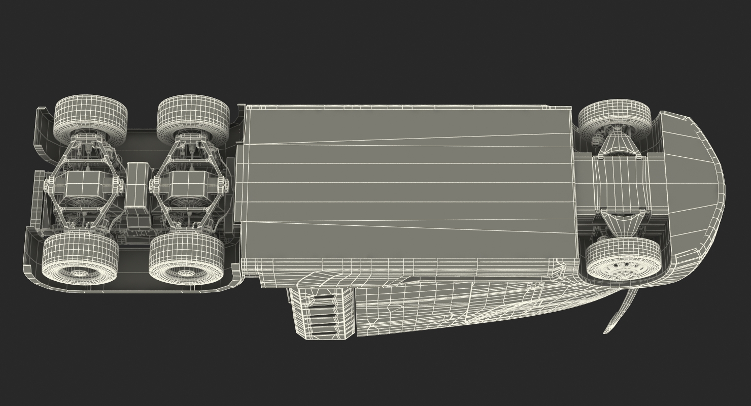 Nikola One Electric Semi Truck Rigged 3D