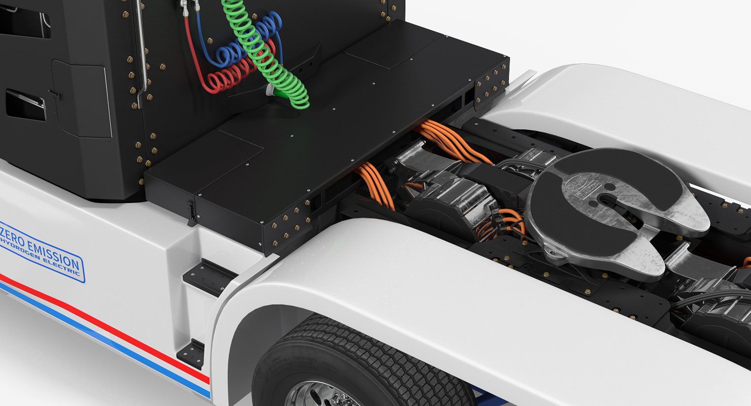 Nikola One Electric Semi Truck Rigged 3D