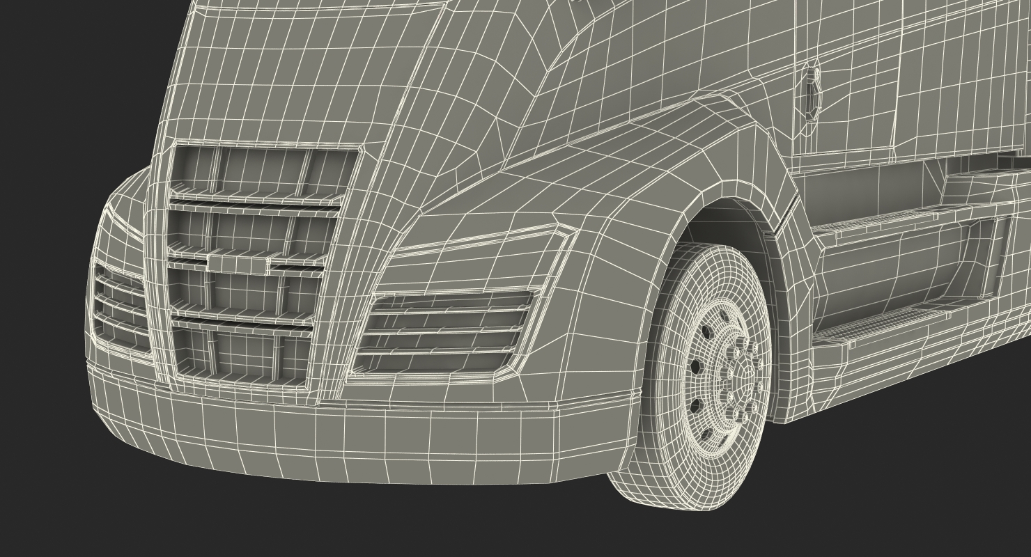 Nikola One Electric Semi Truck Rigged 3D