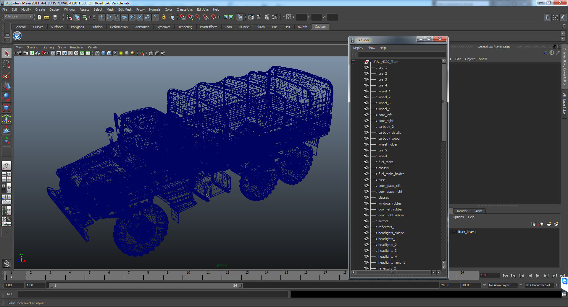 3D URAL 4320 Truck Off Road 6x6 Vehicle
