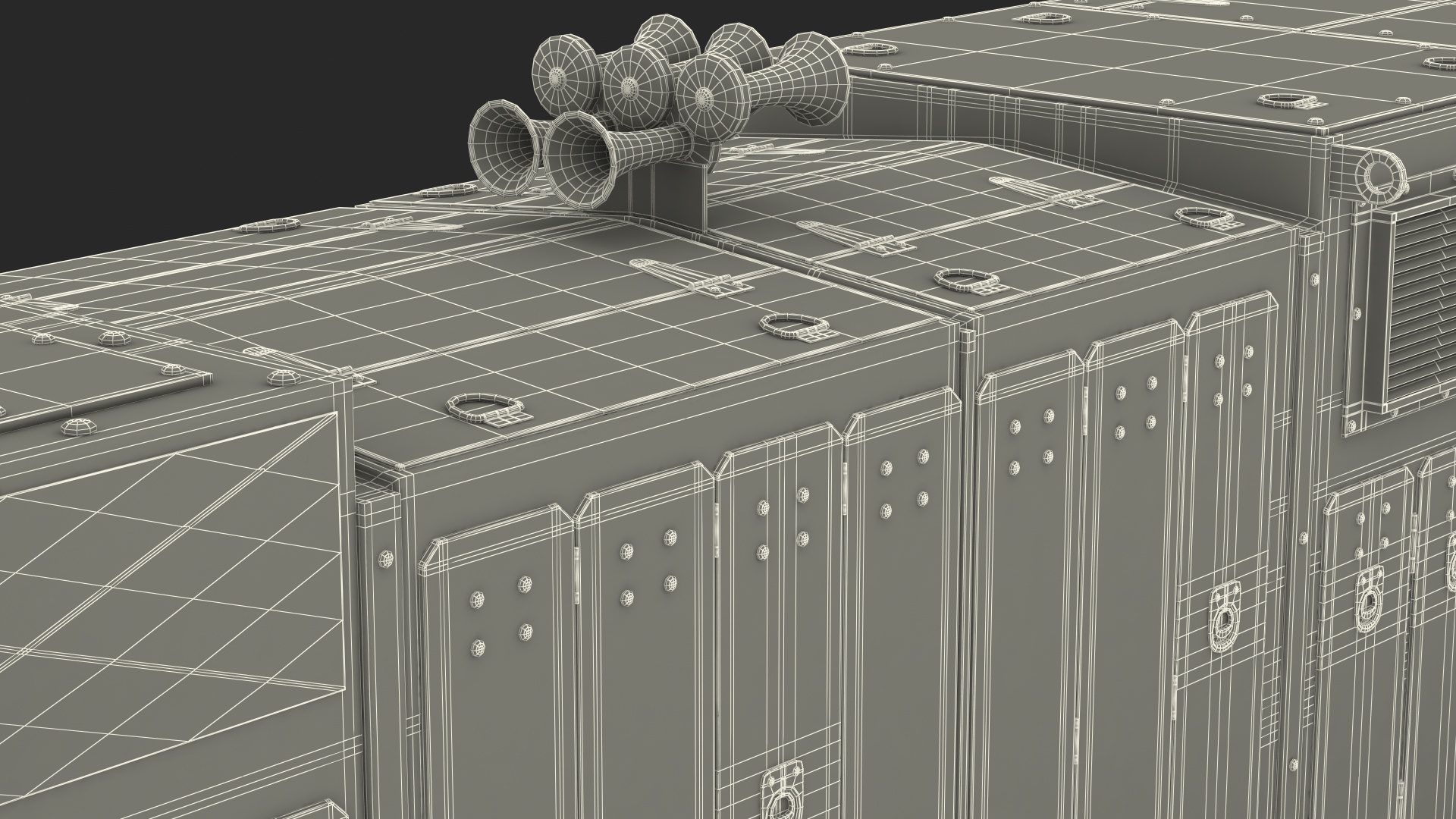 Locomotive with Wagons 3D