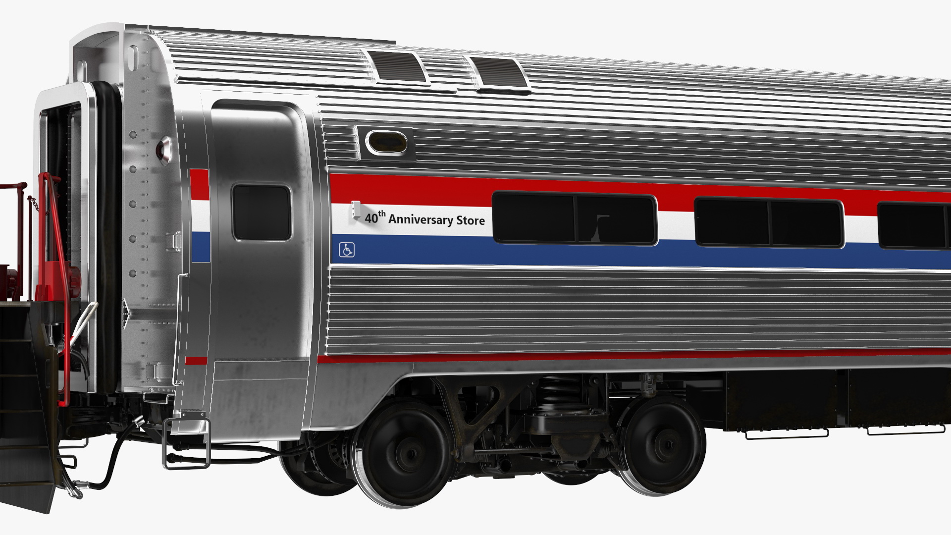 Locomotive with Wagons 3D